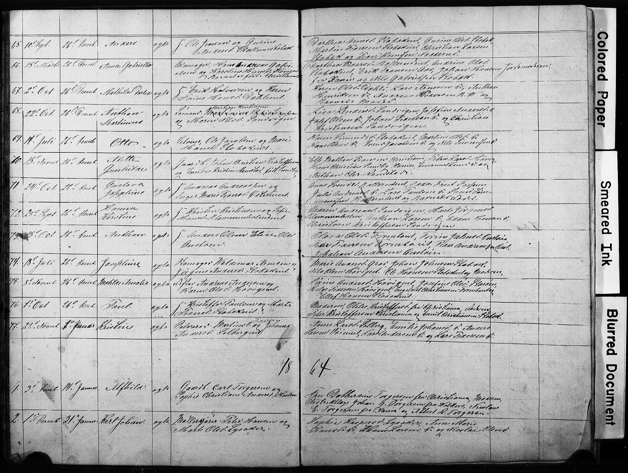 Asker prestekontor Kirkebøker, AV/SAO-A-10256a/G/Gc/L0001: Parish register (copy) no. III 1, 1854-1873