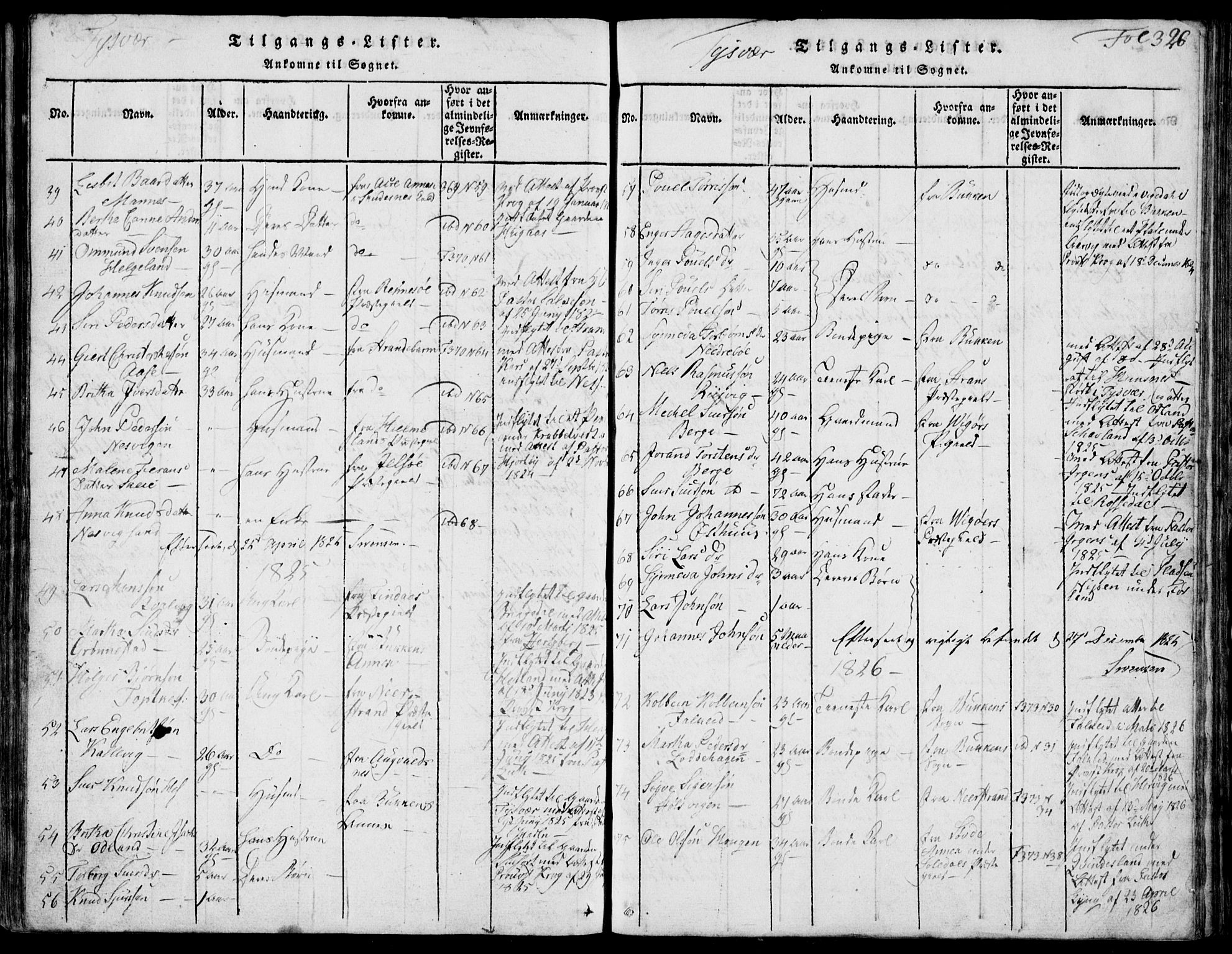 Skjold sokneprestkontor, SAST/A-101847/H/Ha/Hab/L0002: Parish register (copy) no. B 2 /1, 1815-1830, p. 326