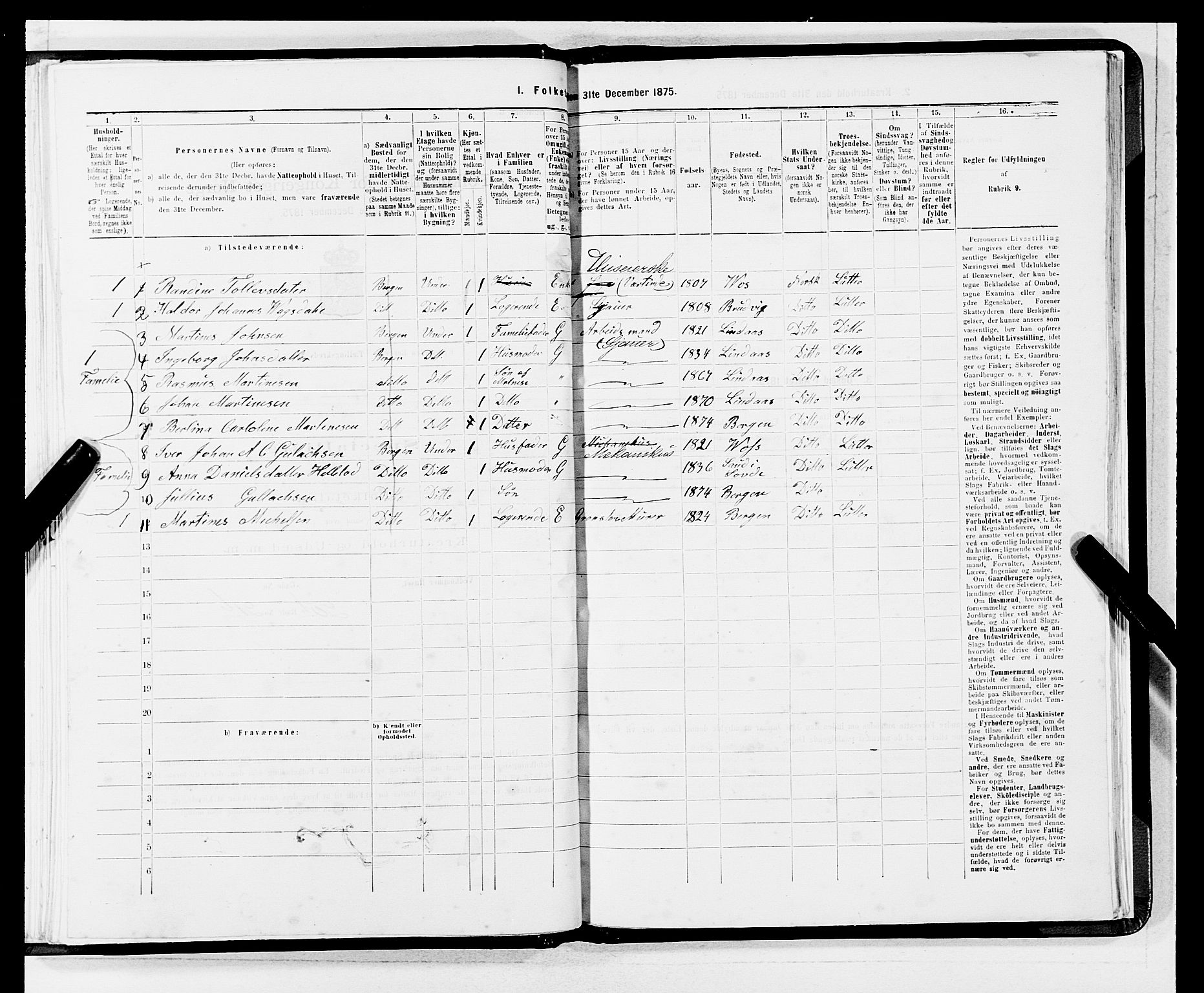 SAB, 1875 census for 1301 Bergen, 1875, p. 4516