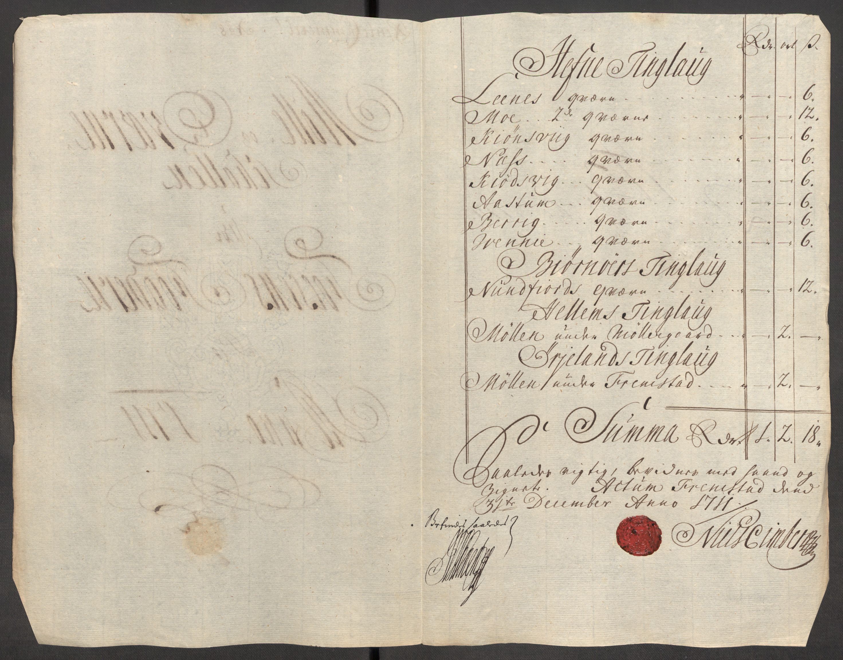 Rentekammeret inntil 1814, Reviderte regnskaper, Fogderegnskap, RA/EA-4092/R57/L3860: Fogderegnskap Fosen, 1711, p. 99