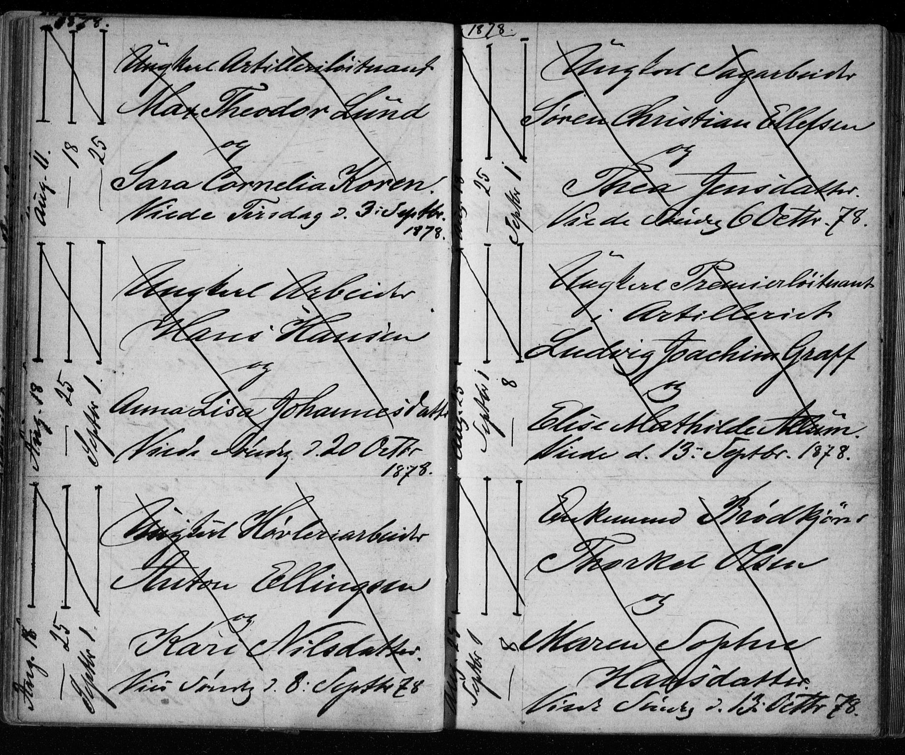 Bragernes kirkebøker, AV/SAKO-A-6/H/Ha/L0006: Banns register no. 6, 1873-1896