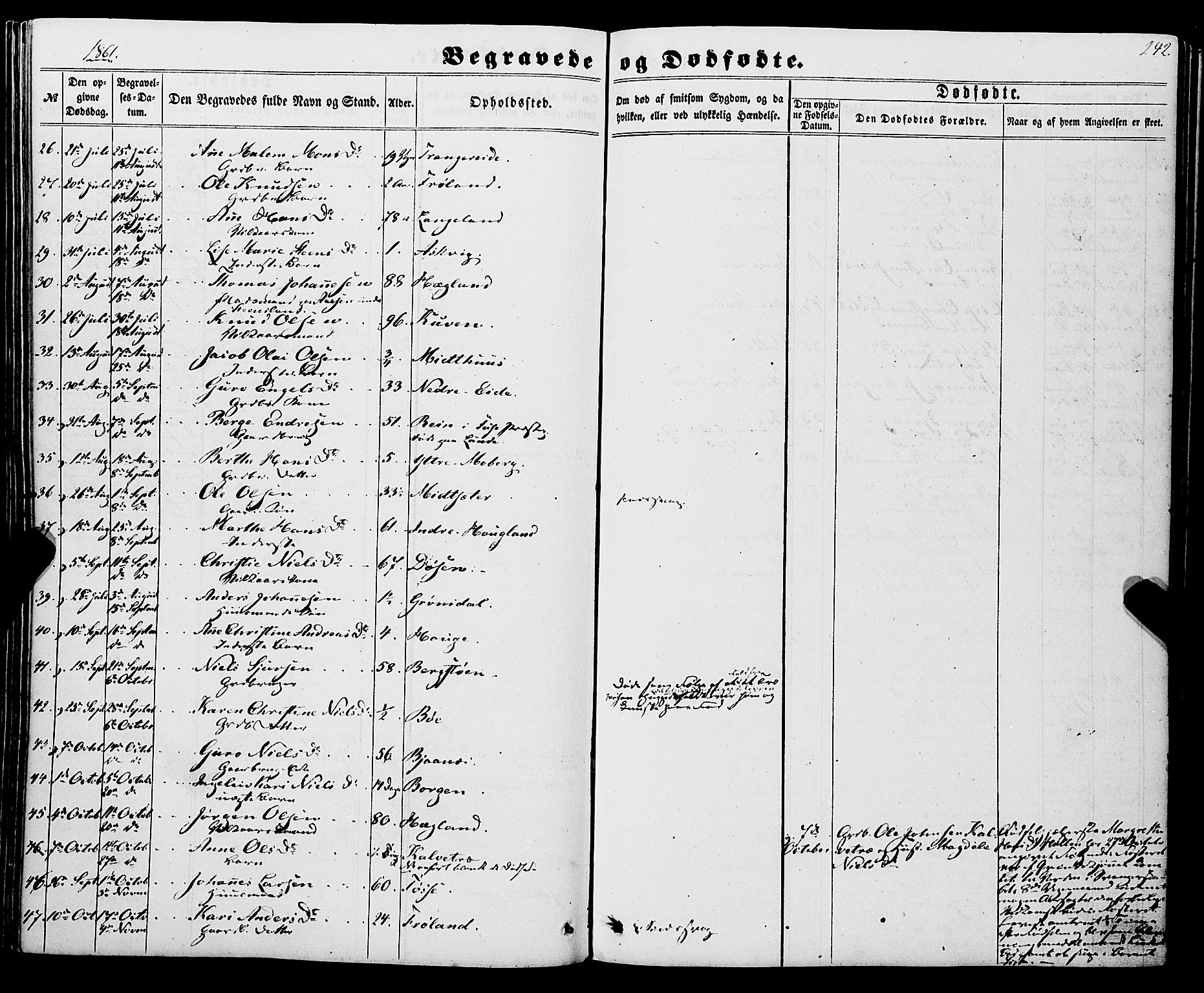 Os sokneprestembete, AV/SAB-A-99929: Parish register (official) no. A 17, 1860-1873, p. 242