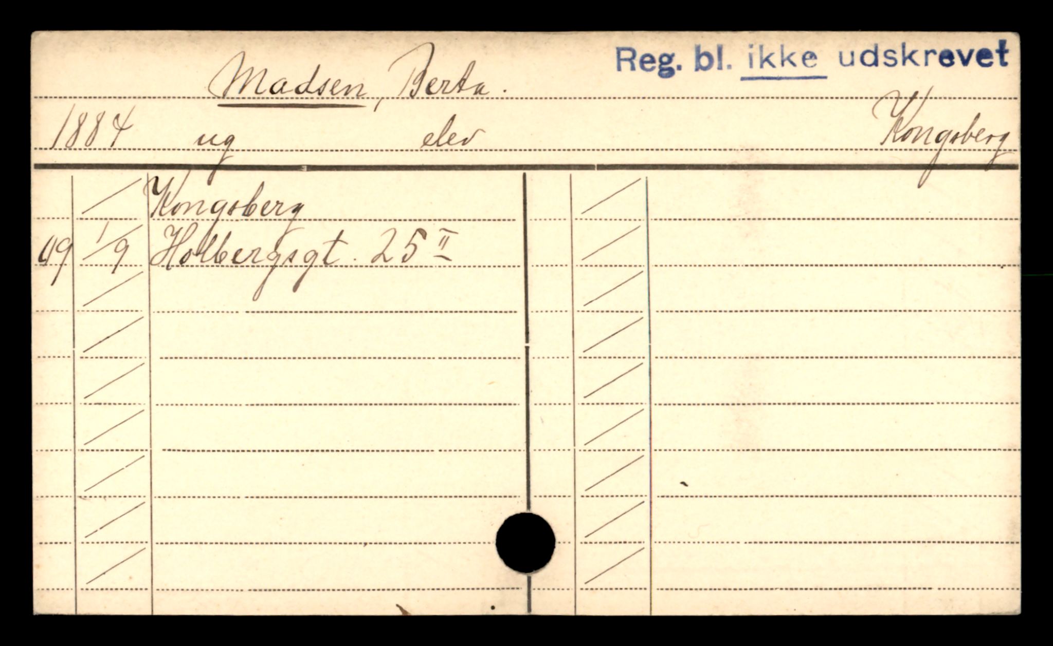 Oslo folkeregister, Registerkort, AV/SAO-A-11715/D/Df/L0004: Kvinner: Madsen Agnes - Raaum Randi, 1906-1918