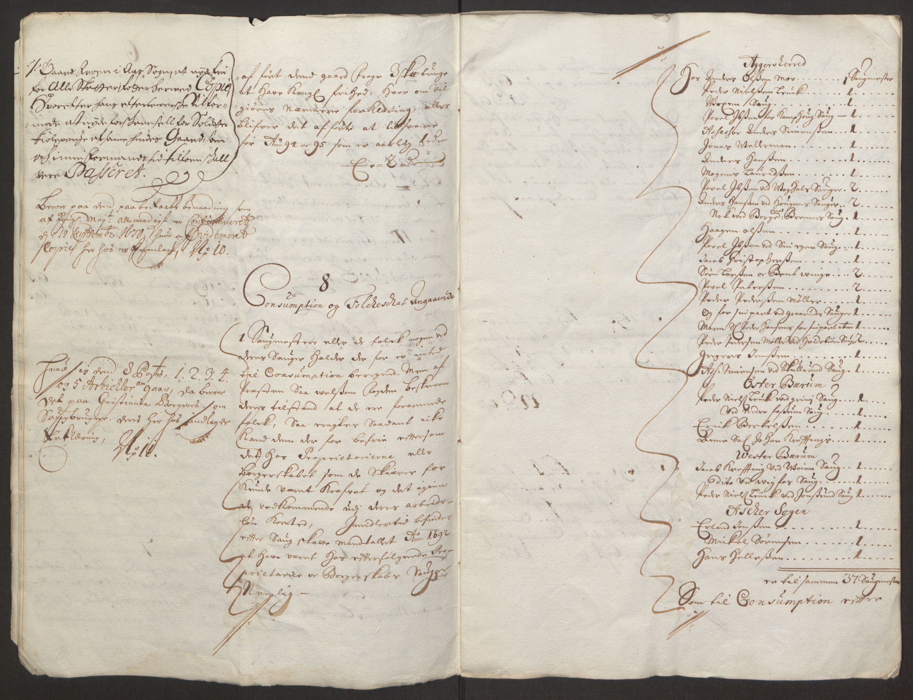 Rentekammeret inntil 1814, Reviderte regnskaper, Fogderegnskap, AV/RA-EA-4092/R10/L0439: Fogderegnskap Aker og Follo, 1695, p. 278