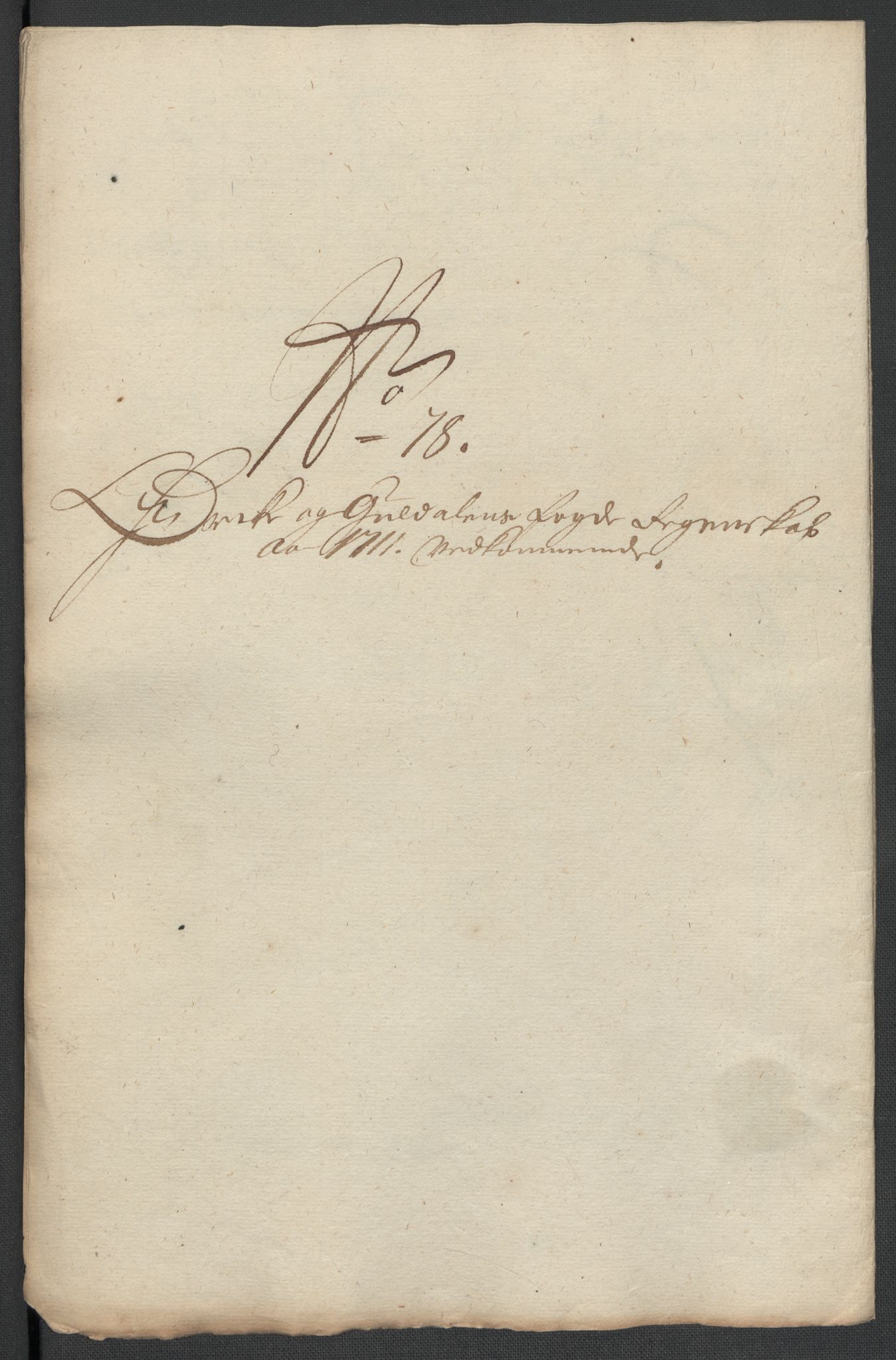 Rentekammeret inntil 1814, Reviderte regnskaper, Fogderegnskap, RA/EA-4092/R60/L3961: Fogderegnskap Orkdal og Gauldal, 1711, p. 377