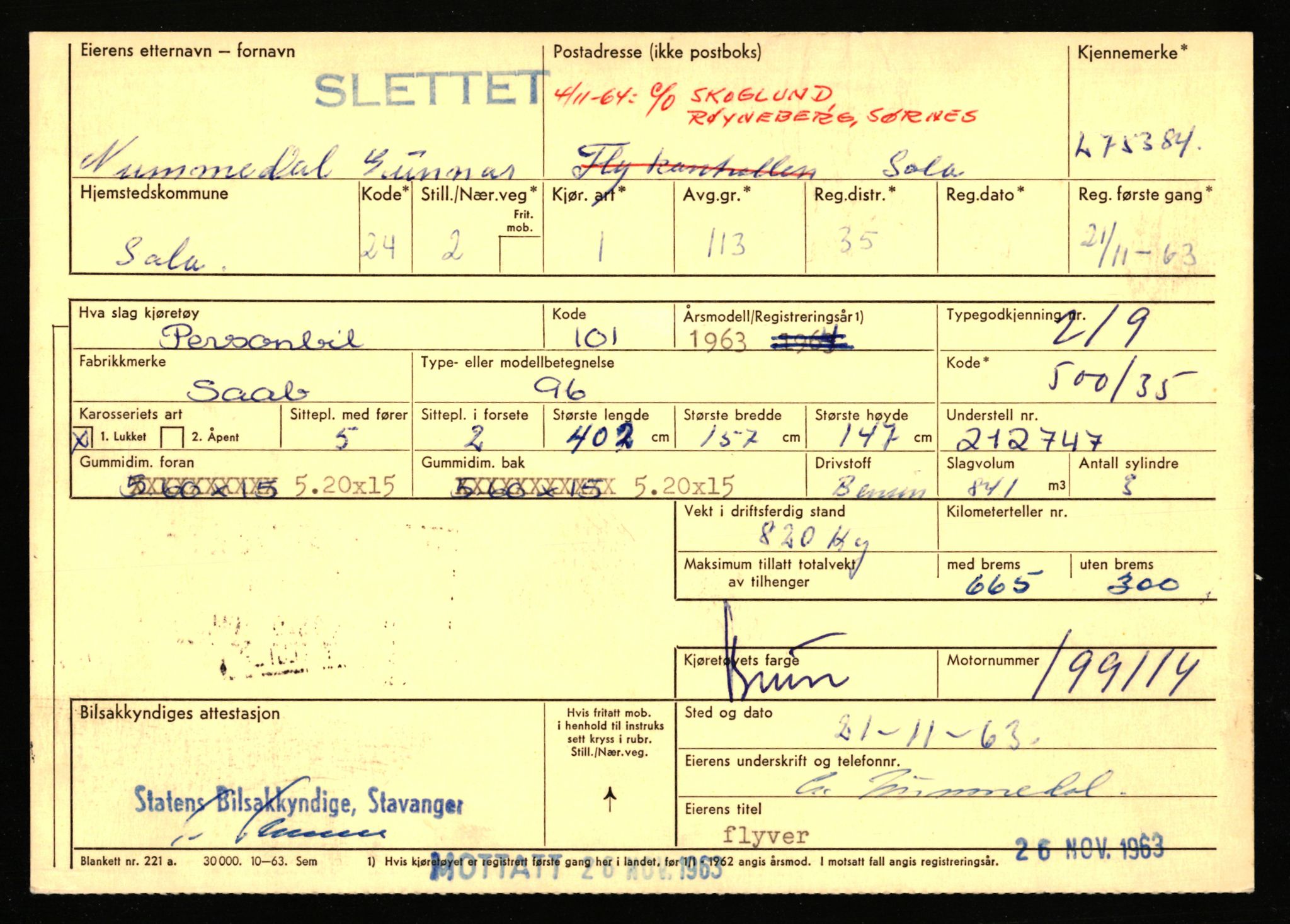 Stavanger trafikkstasjon, AV/SAST-A-101942/0/F/L0068: L-75000 - L-76799, 1930-1971, p. 519