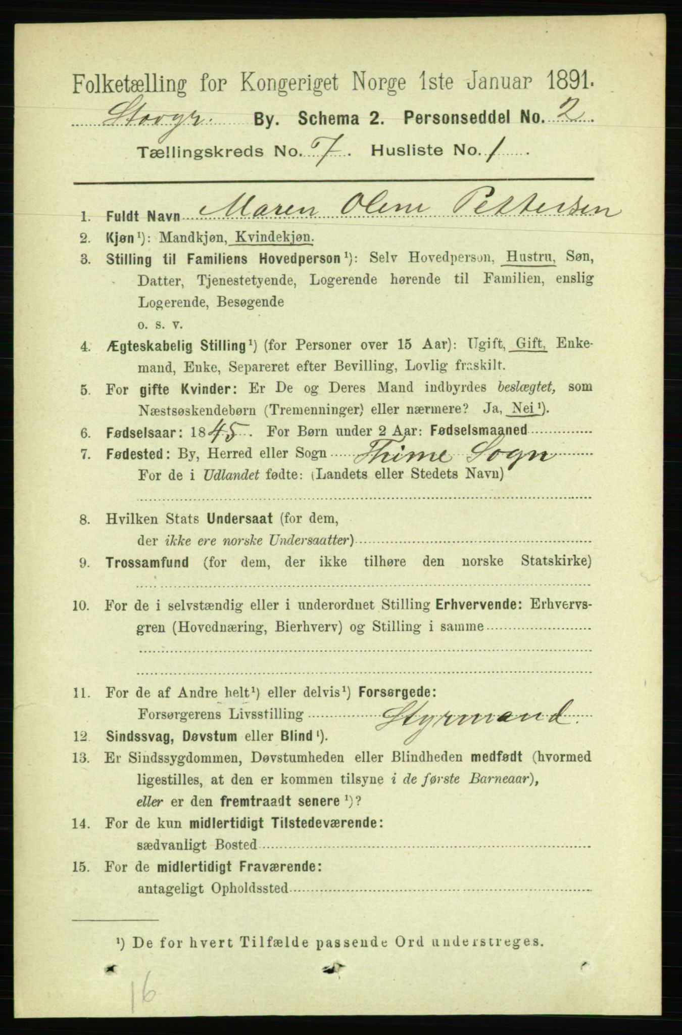 RA, 1891 census for 1103 Stavanger, 1891, p. 10970