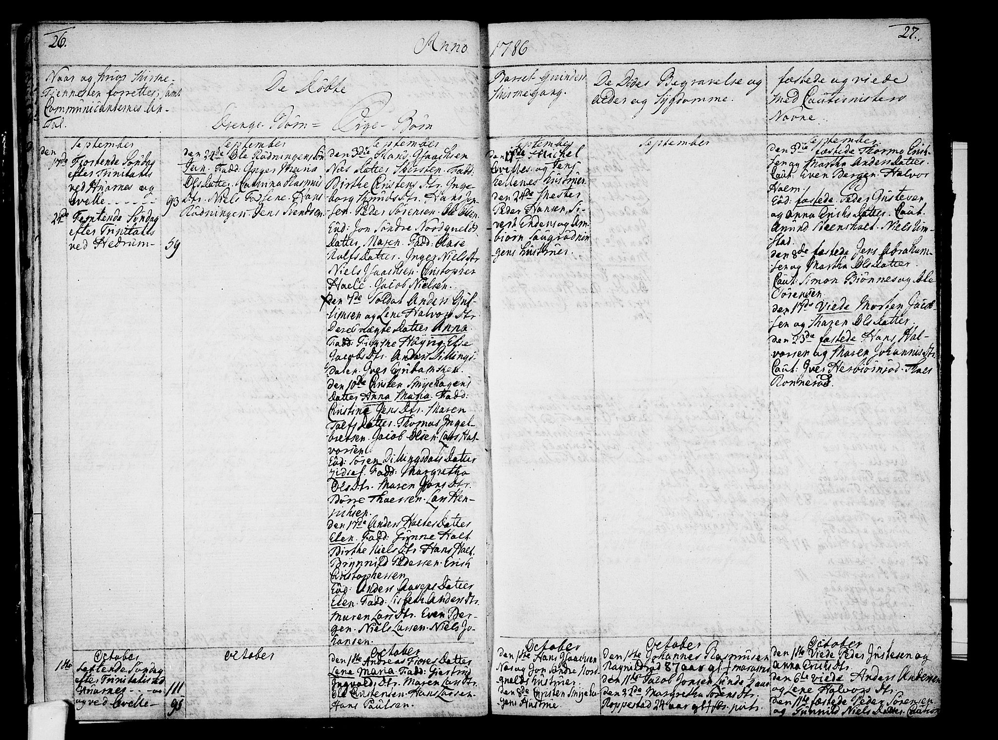 Hedrum kirkebøker, SAKO/A-344/F/Fa/L0002: Parish register (official) no. I 2, 1785-1807, p. 26-27