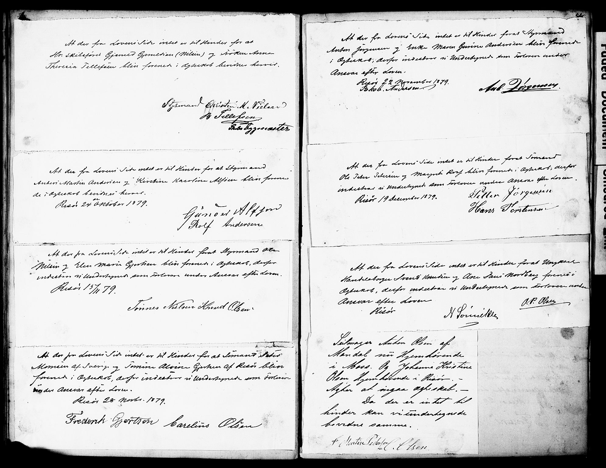 Risør sokneprestkontor, SAK/1111-0035/F/Fe/L0002: Banns register no. A VI 2, 1875-1881, p. 46