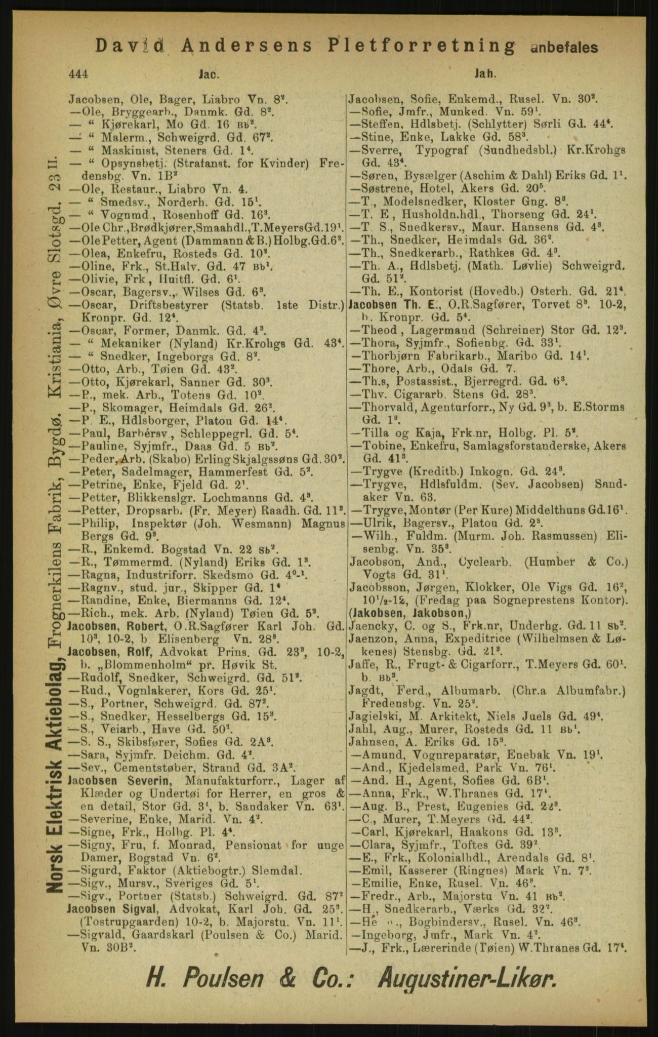 Kristiania/Oslo adressebok, PUBL/-, 1900, p. 444