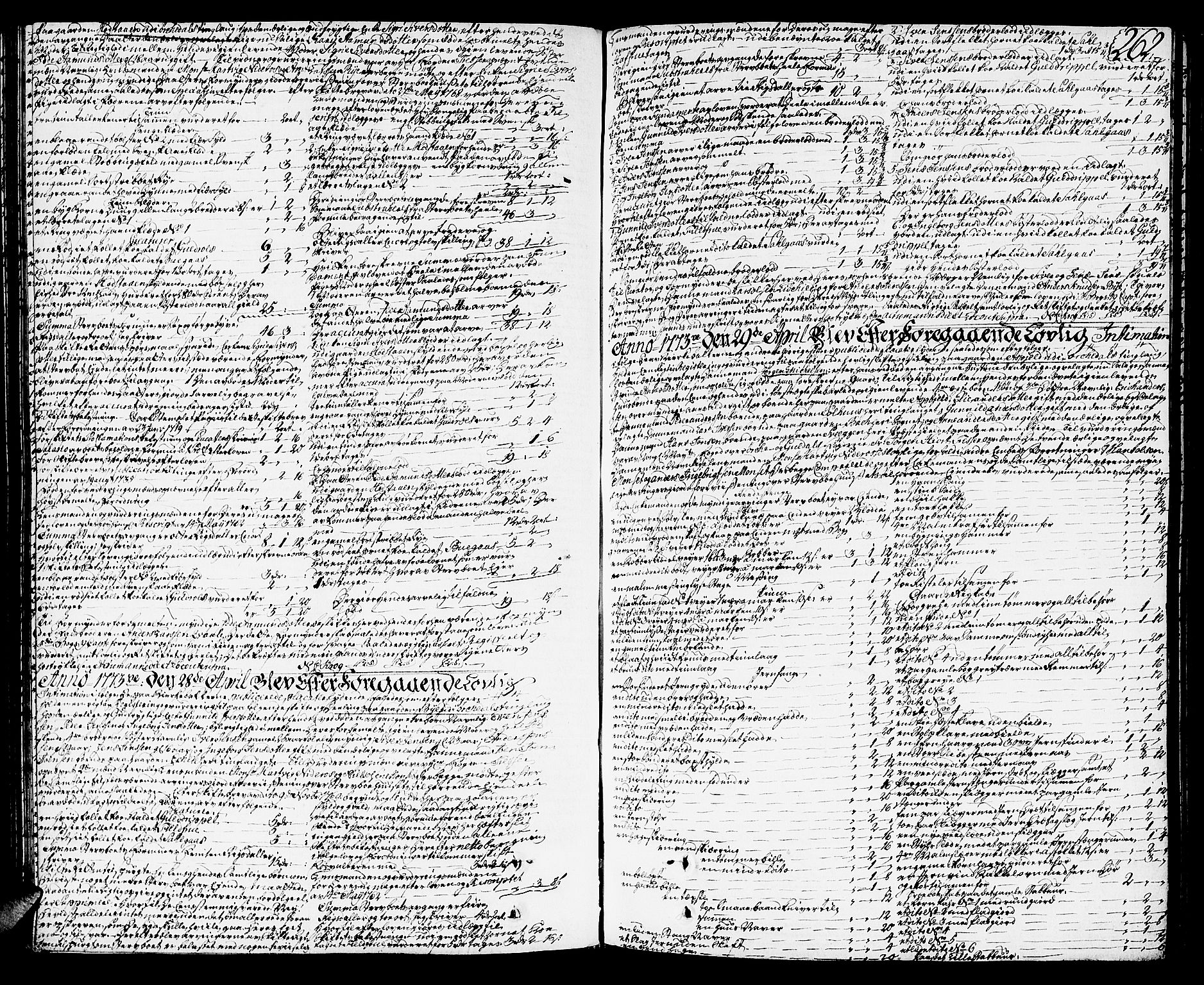 Orkdal sorenskriveri, SAT/A-4169/1/3/3Aa/L0007: Skifteprotokoller, 1767-1782, p. 261b-262a