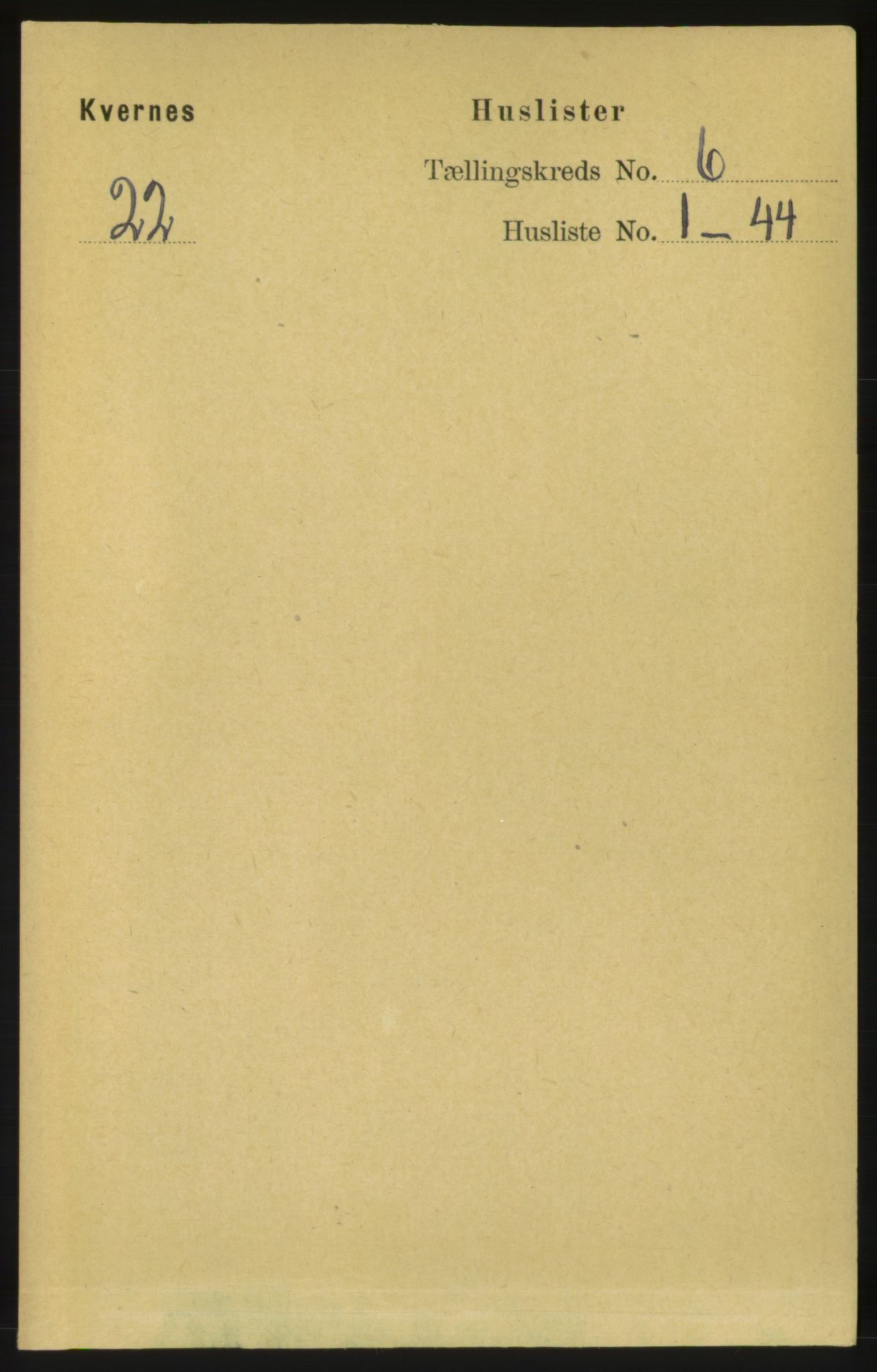 RA, 1891 census for 1553 Kvernes, 1891, p. 2855