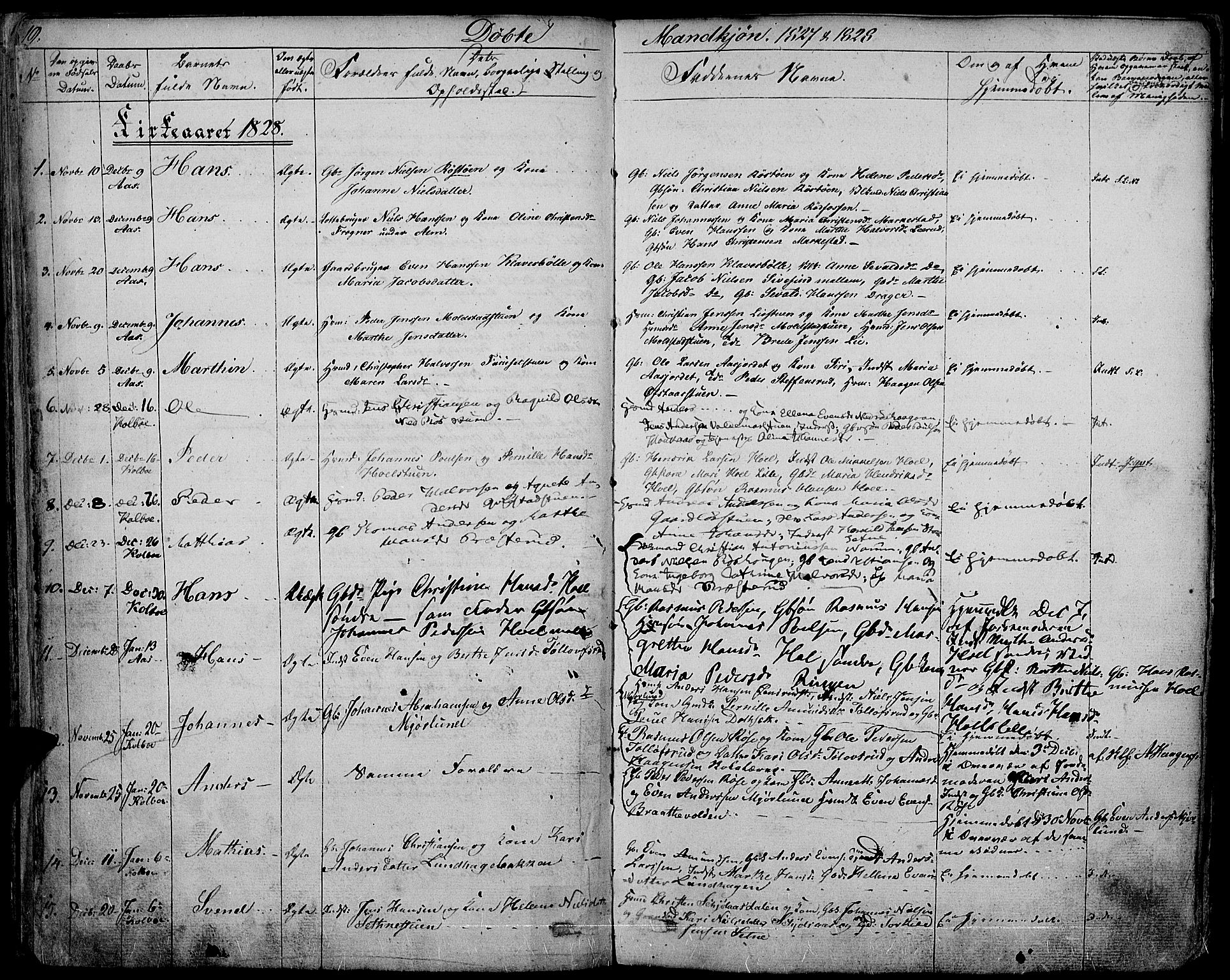 Vestre Toten prestekontor, SAH/PREST-108/H/Ha/Haa/L0002: Parish register (official) no. 2, 1825-1837, p. 19