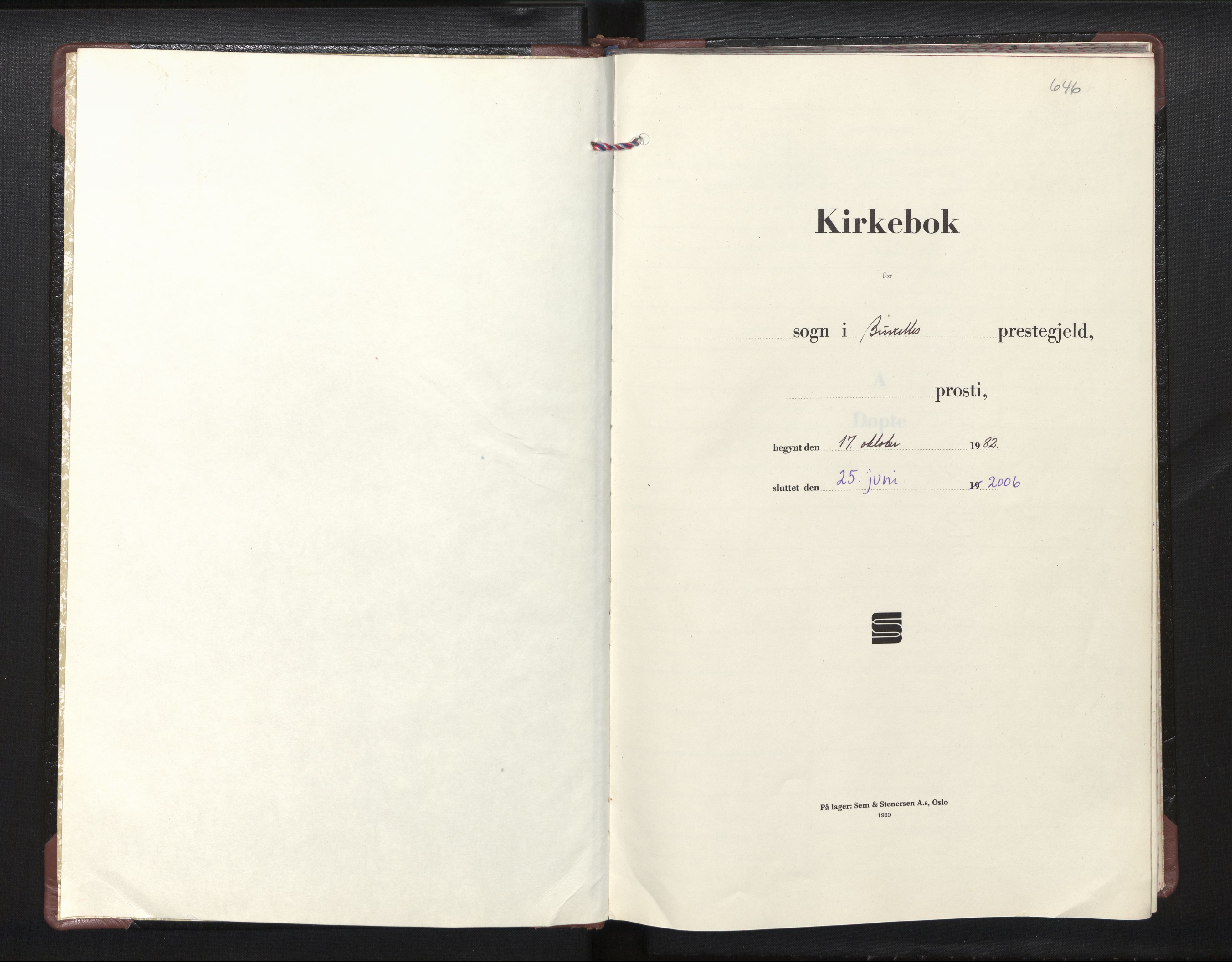 Den norske sjømannsmisjon i utlandet/ Brüssel (Belgia), AV/SAB-SAB/PA-0434/H/Ha/L0001: Parish register (official) no. A 1, 1982-2005