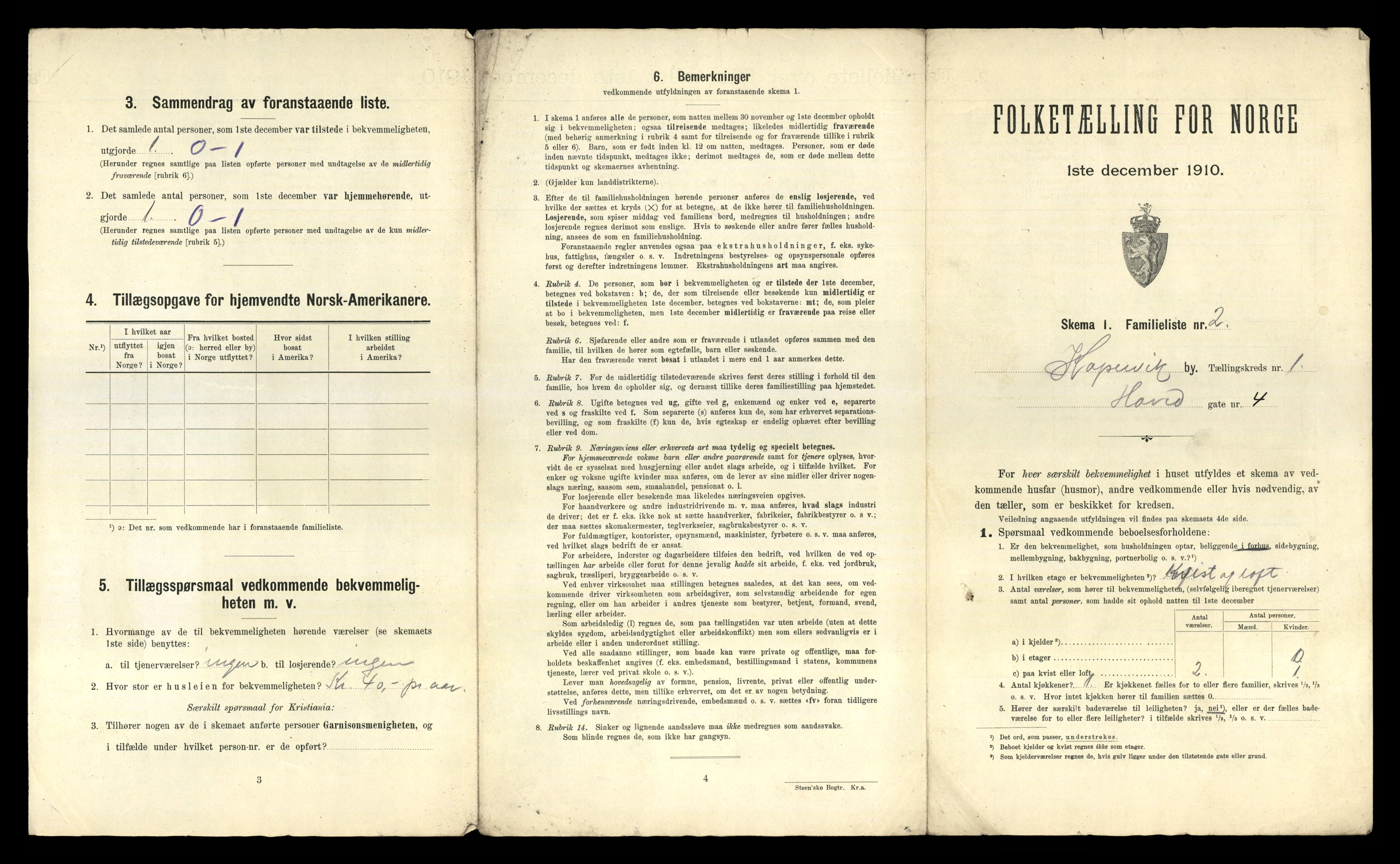 RA, 1910 census for Kopervik, 1910, p. 26