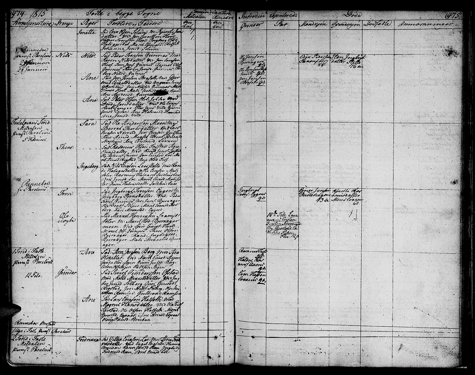 Ministerialprotokoller, klokkerbøker og fødselsregistre - Sør-Trøndelag, AV/SAT-A-1456/672/L0852: Parish register (official) no. 672A05, 1776-1815, p. 474-475