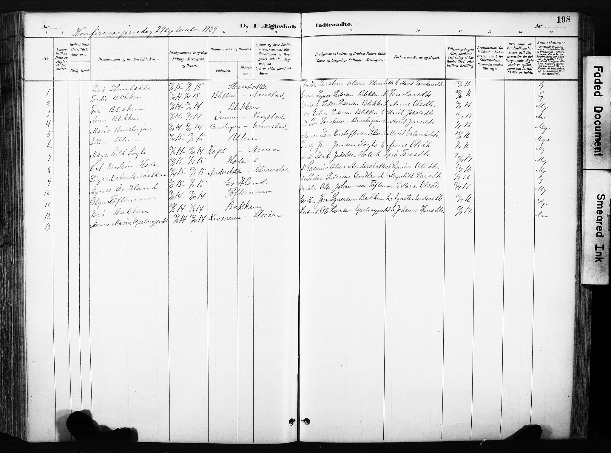 Skjåk prestekontor, SAH/PREST-072/H/Ha/Hab/L0003: Parish register (copy) no. 3, 1893-1932, p. 198