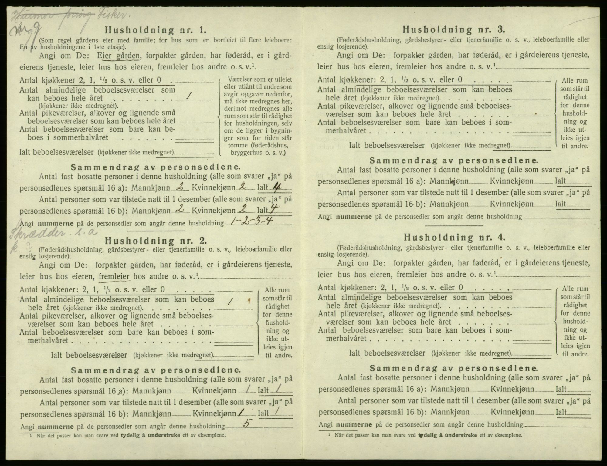 SAB, 1920 census for Bremnes, 1920, p. 814