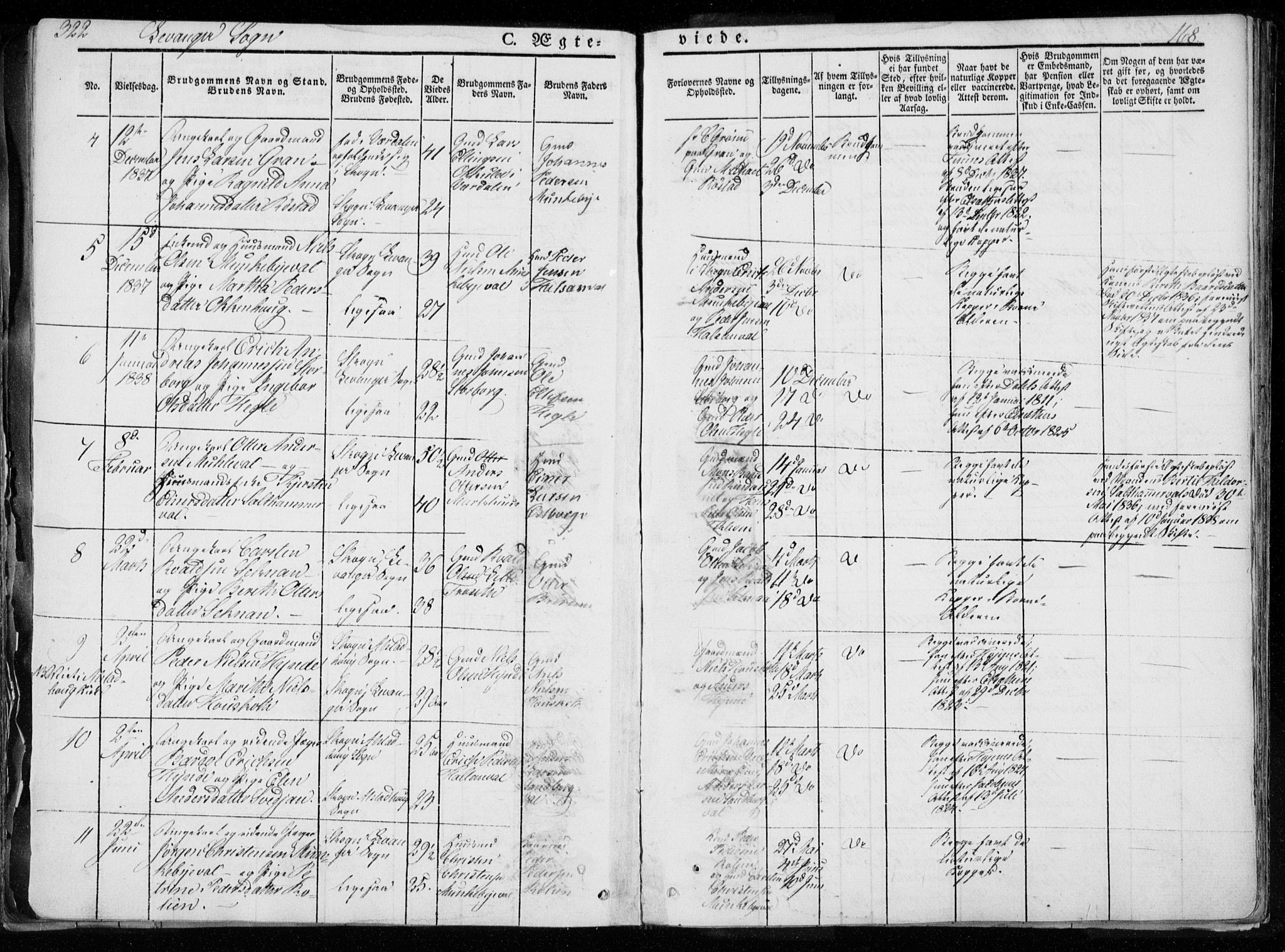 Ministerialprotokoller, klokkerbøker og fødselsregistre - Nord-Trøndelag, SAT/A-1458/720/L0183: Parish register (official) no. 720A01, 1836-1855, p. 168