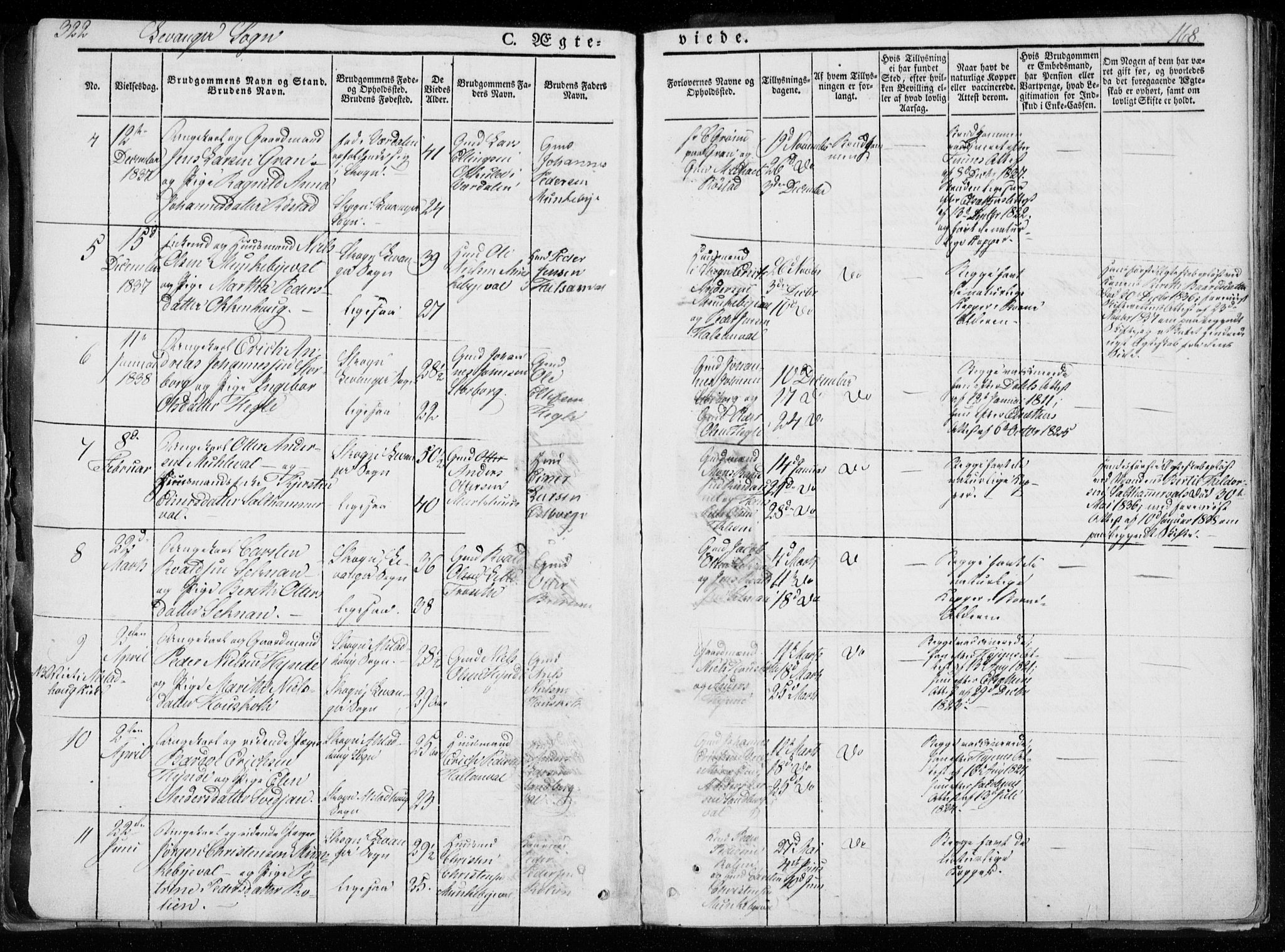 Ministerialprotokoller, klokkerbøker og fødselsregistre - Nord-Trøndelag, AV/SAT-A-1458/720/L0183: Parish register (official) no. 720A01, 1836-1855, p. 168