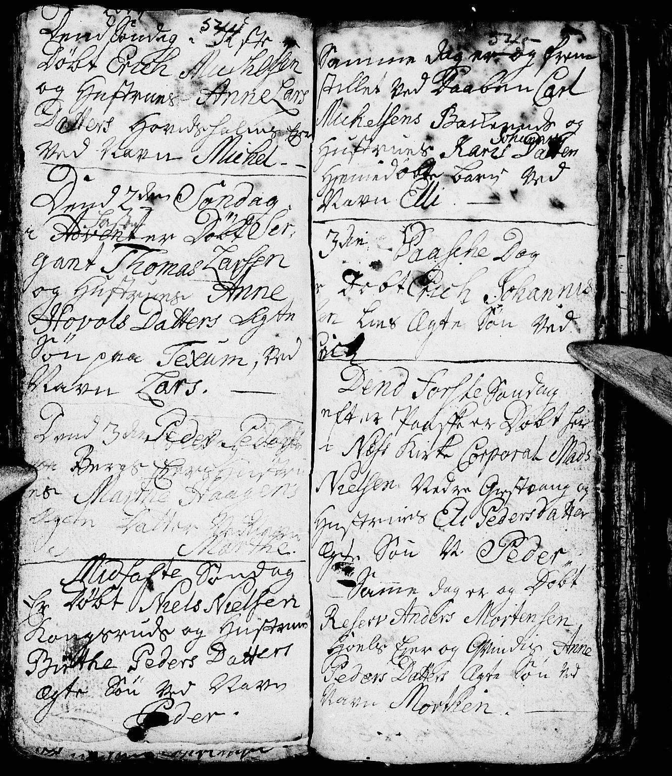 Nes prestekontor, Hedmark, AV/SAH-PREST-020/L/La/L0001: Parish register (copy) no. 1, 1663-1784, p. 544-545