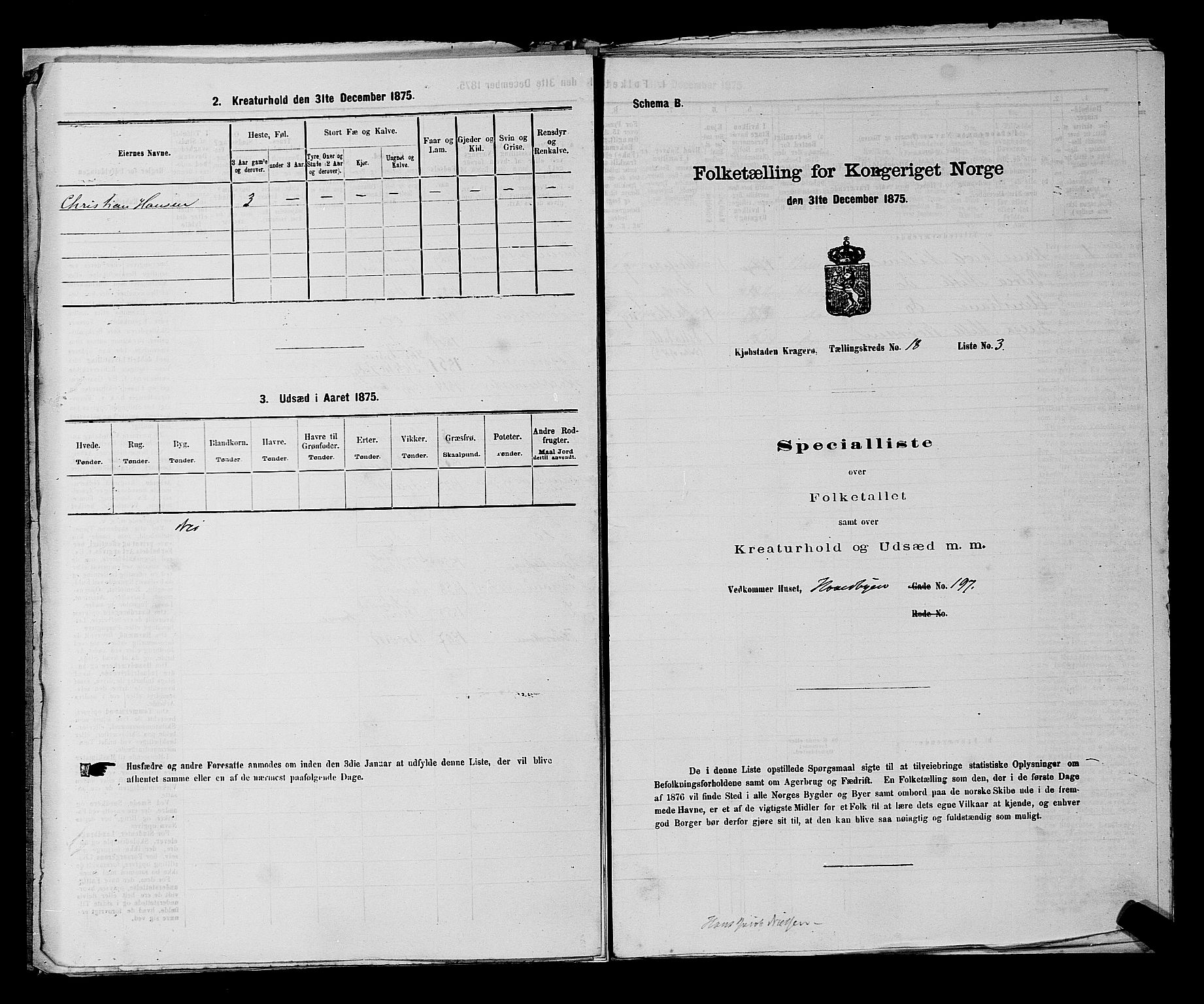 SAKO, 1875 census for 0801P Kragerø, 1875, p. 383