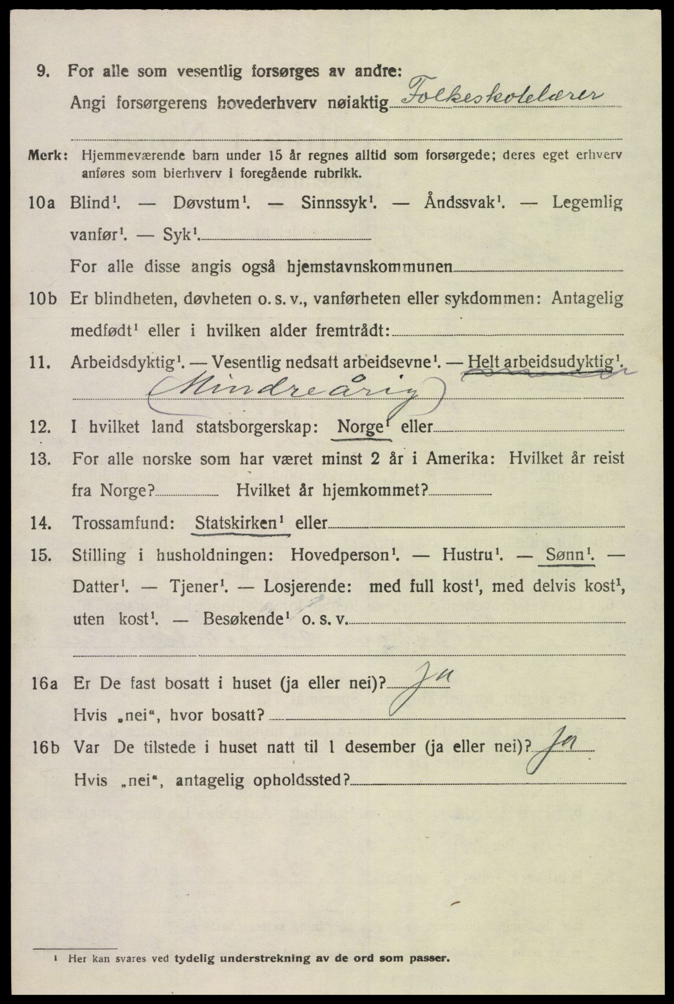 SAK, 1920 census for Øvrebø, 1920, p. 1927