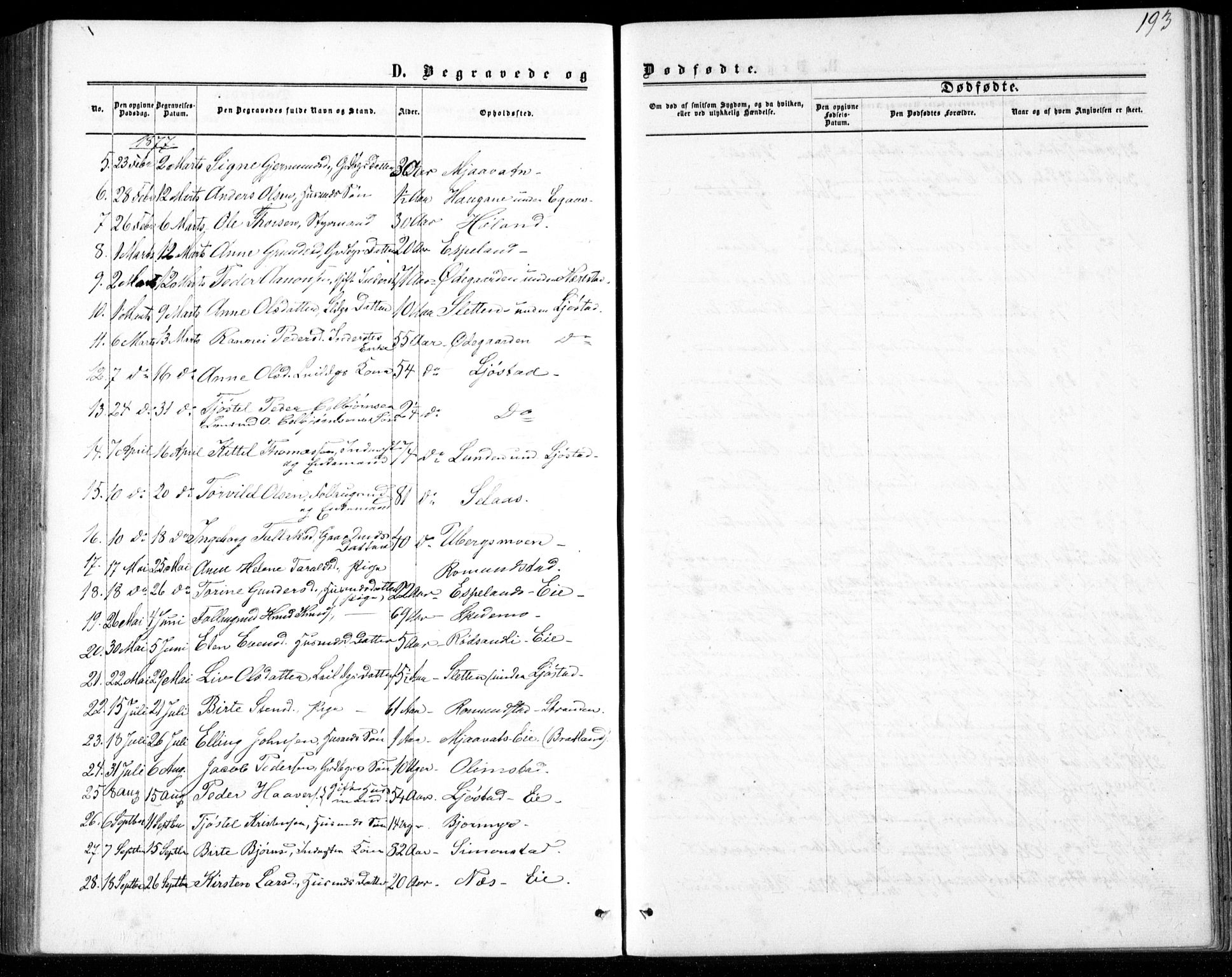 Gjerstad sokneprestkontor, AV/SAK-1111-0014/F/Fb/Fbb/L0003: Parish register (copy) no. B 3, 1862-1889, p. 193