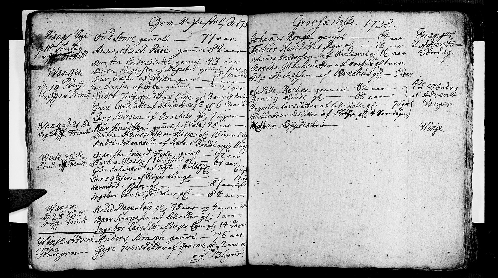 Voss sokneprestembete, AV/SAB-A-79001/H/Haa: Parish register (official) no. A 5, 1736-1743, p. 55