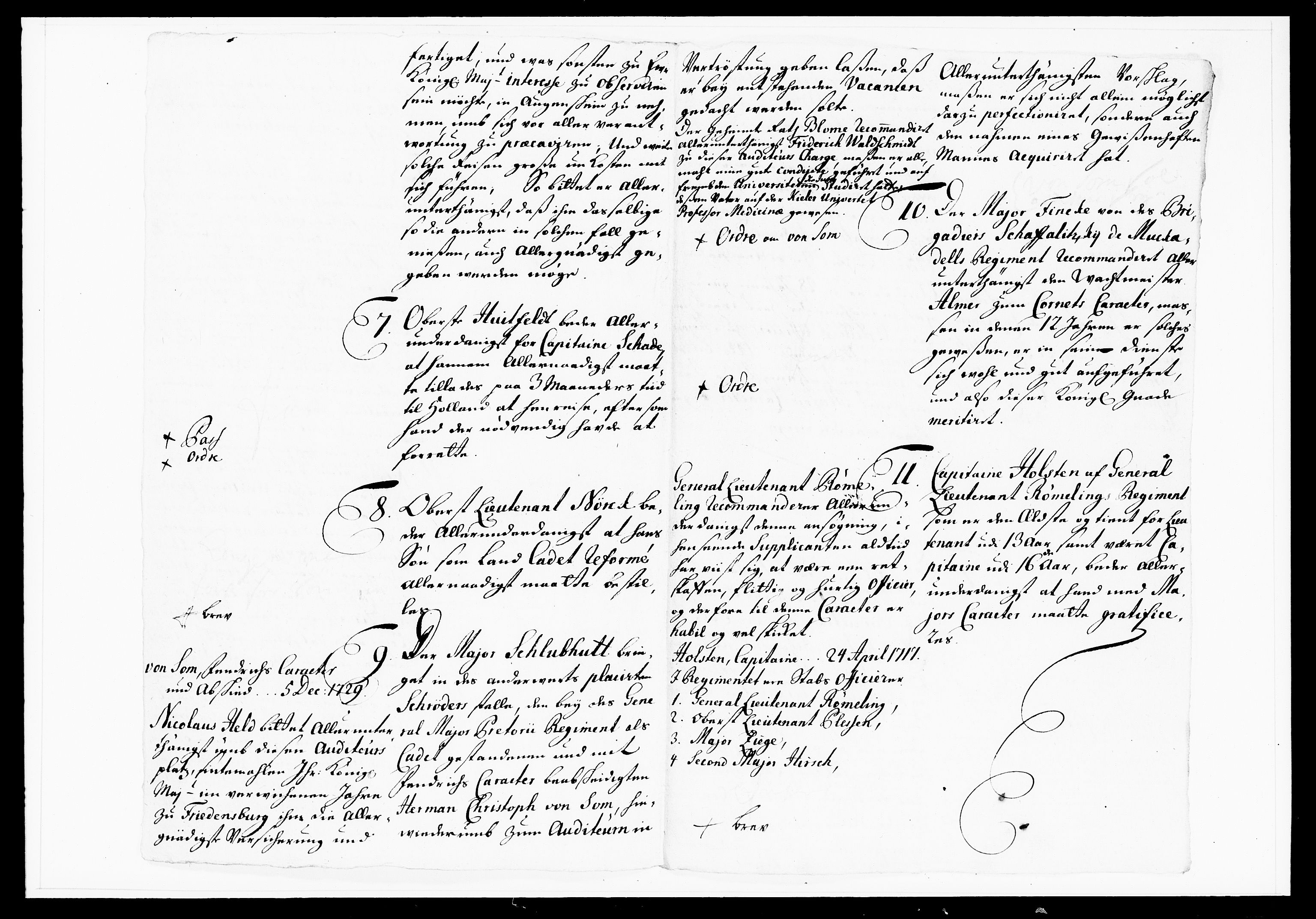 Krigskollegiet, Krigskancelliet, DRA/A-0006/-/1103-1107: Refererede sager, 1732, p. 165