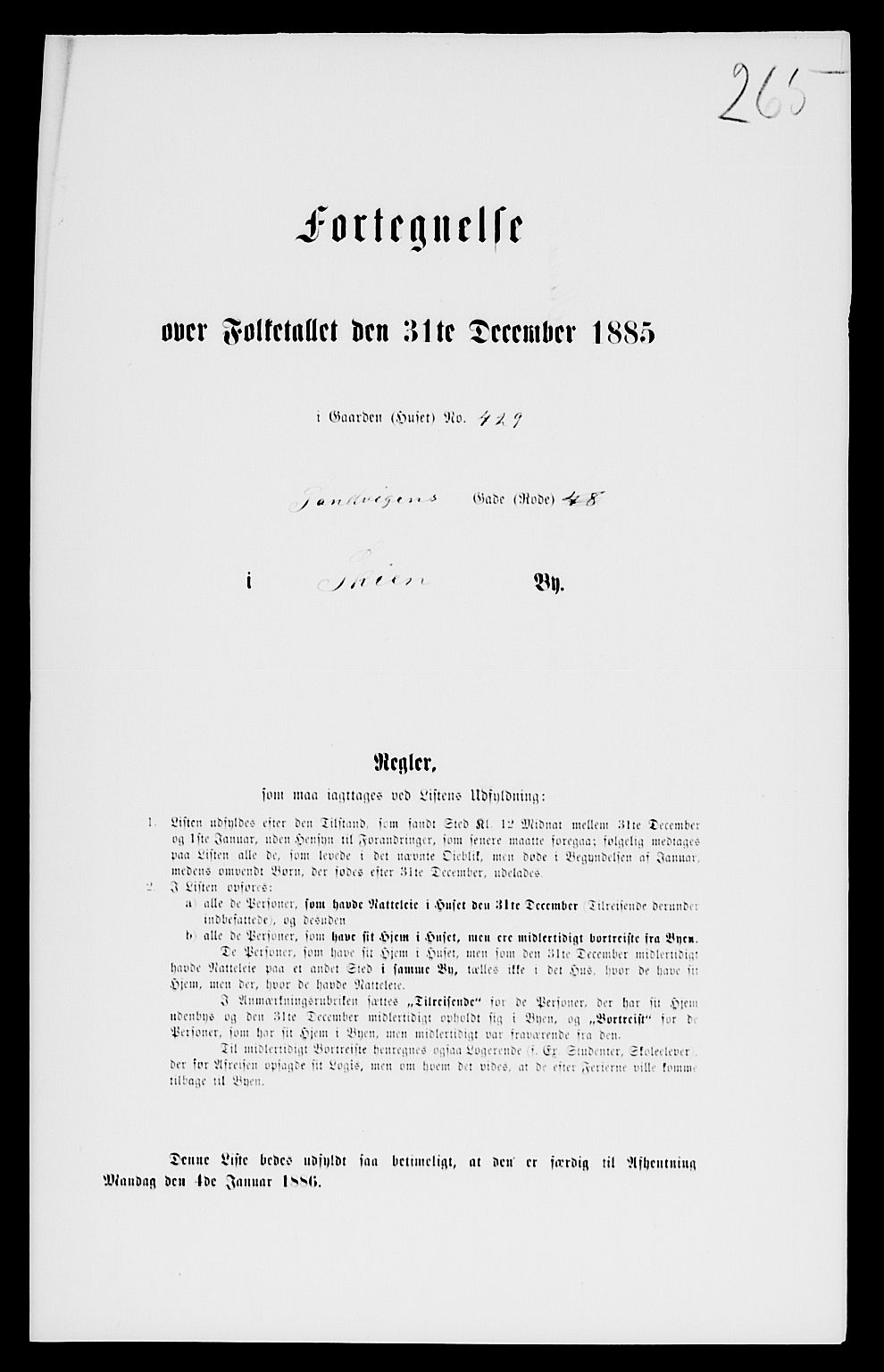 SAKO, 1885 census for 0806 Skien, 1885, p. 530