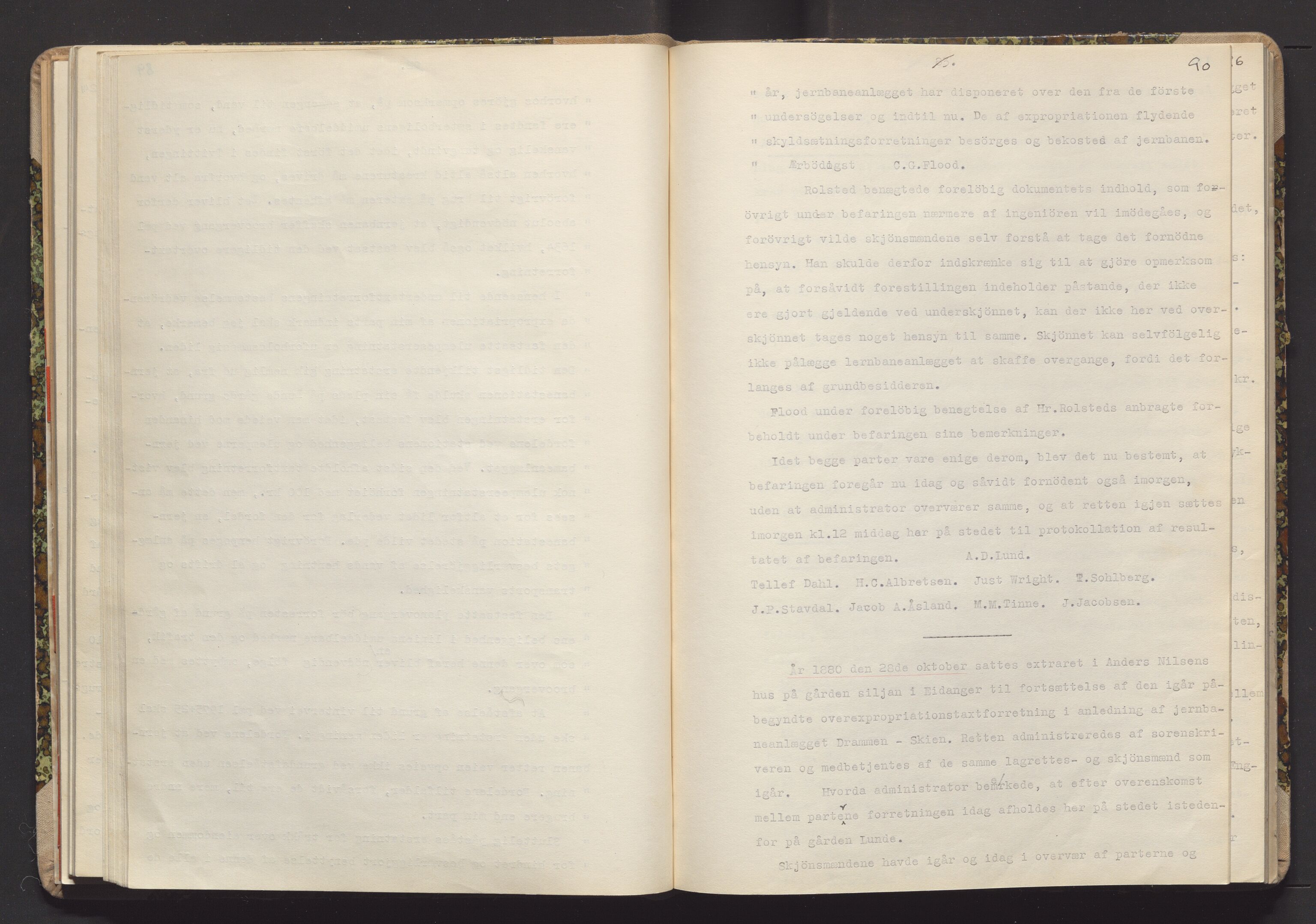 Norges Statsbaner Drammen distrikt (NSB), AV/SAKO-A-30/Y/Yc/L0007: Takster Vestfoldbanen strekningen Eidanger-Porsgrunn-Gjerpen samt sidelinjen Eidanger-Brevik, 1877-1896, p. 90