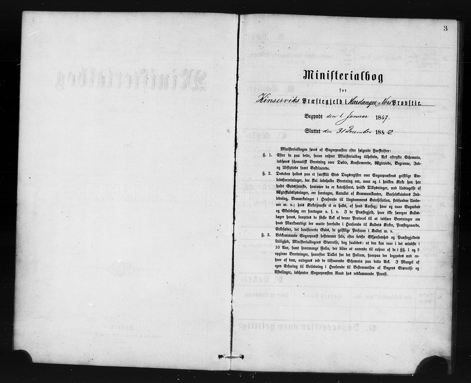 Ullensvang sokneprestembete, SAB/A-78701/H/Haa: Parish register (official) no. A 14, 1867-1882, p. 3