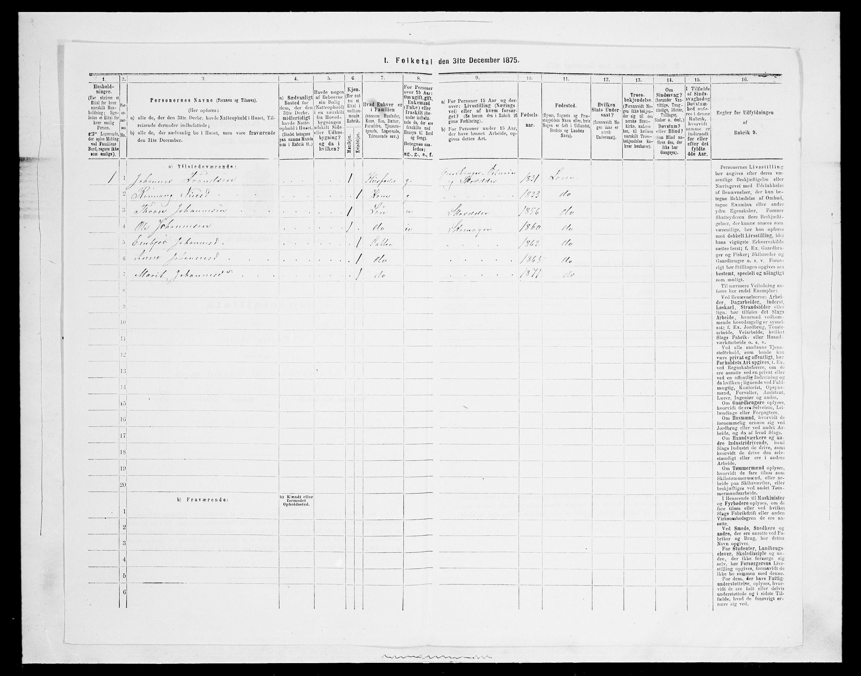 SAH, 1875 census for 0514P Lom, 1875, p. 426