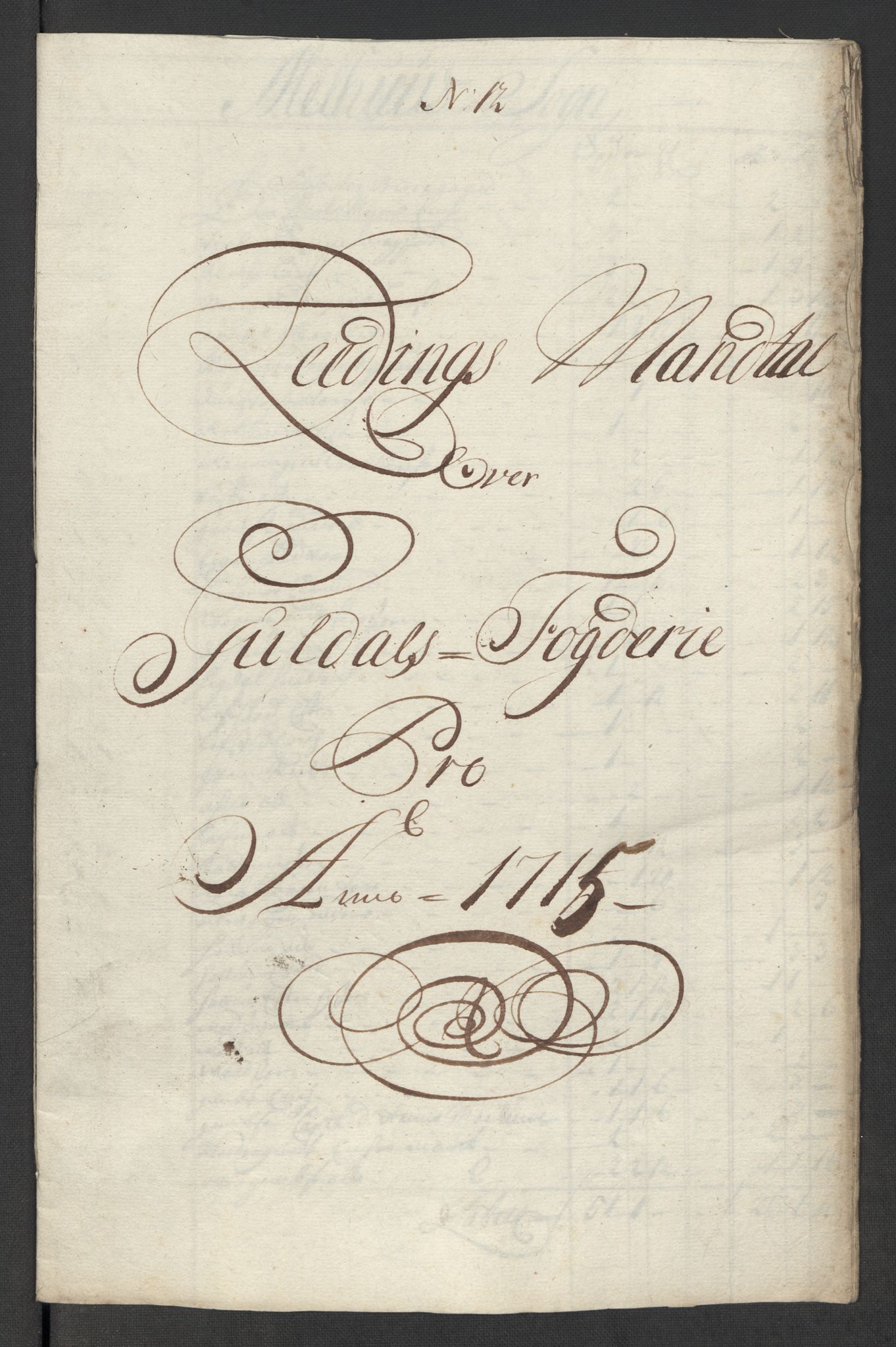 Rentekammeret inntil 1814, Reviderte regnskaper, Fogderegnskap, AV/RA-EA-4092/R60/L3966: Fogderegnskap Orkdal og Gauldal, 1715, p. 381