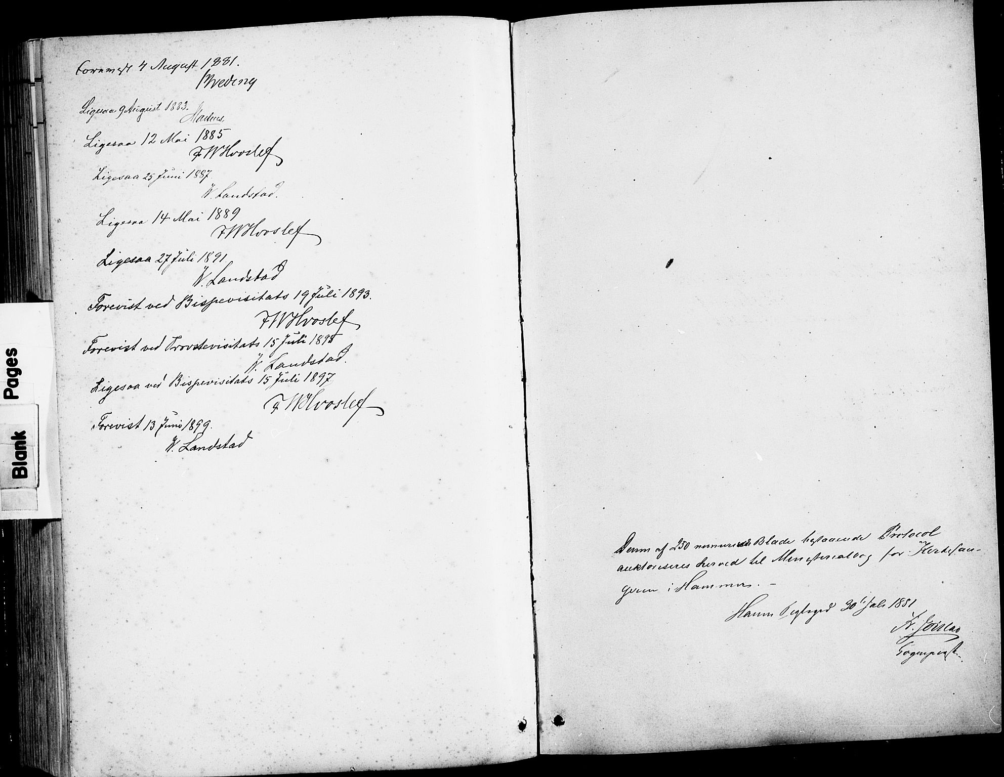 Hamre sokneprestembete, AV/SAB-A-75501/H/Ha/Hab: Parish register (copy) no. B 3, 1881-1898