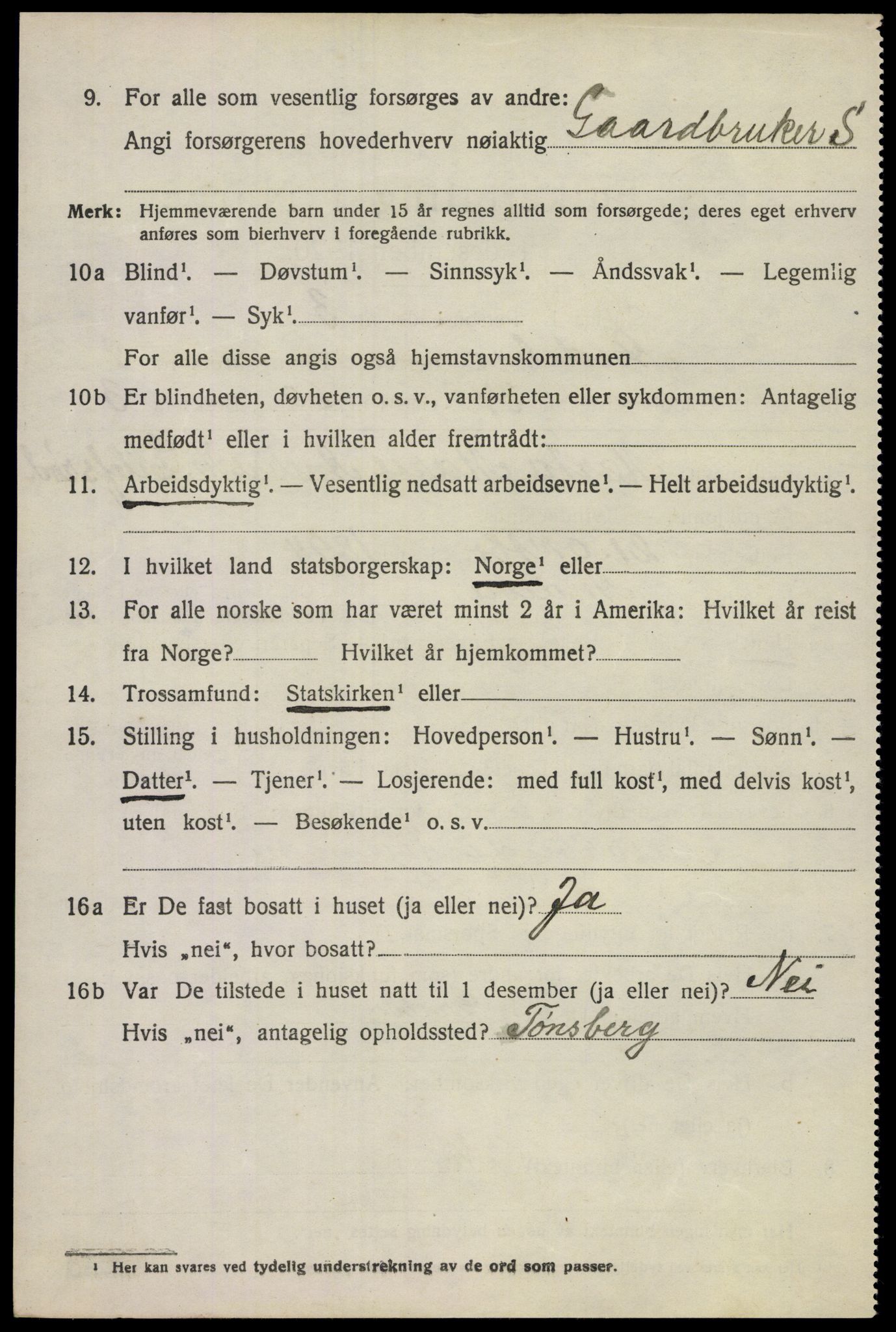 SAKO, 1920 census for Andebu, 1920, p. 3831