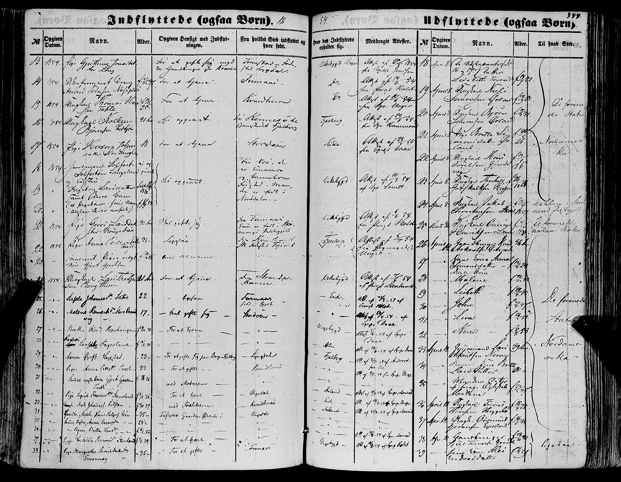 Fjelberg sokneprestembete, SAB/A-75201/H/Haa: Parish register (official) no. A 7, 1851-1867, p. 344