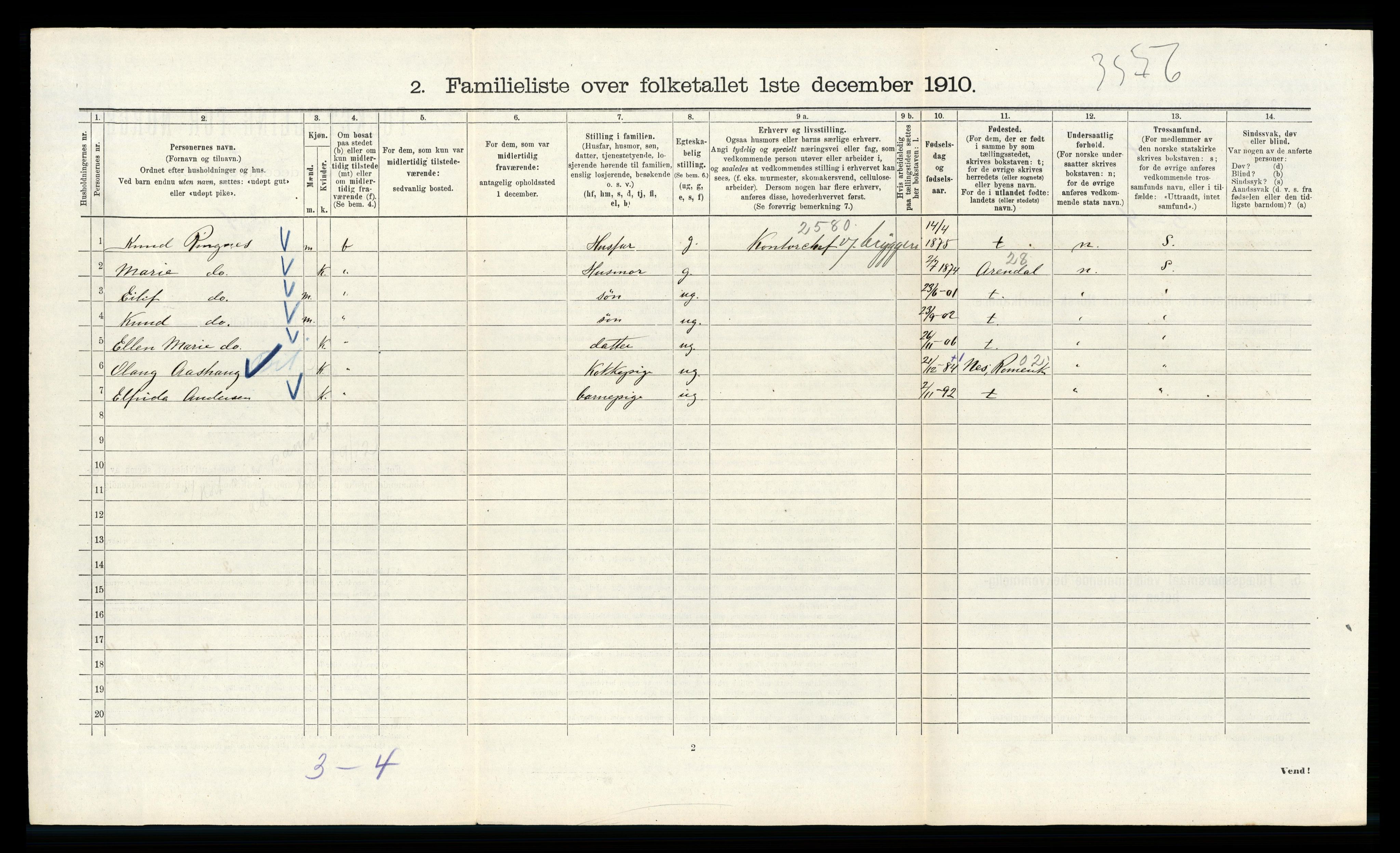 RA, 1910 census for Kristiania, 1910, p. 2566