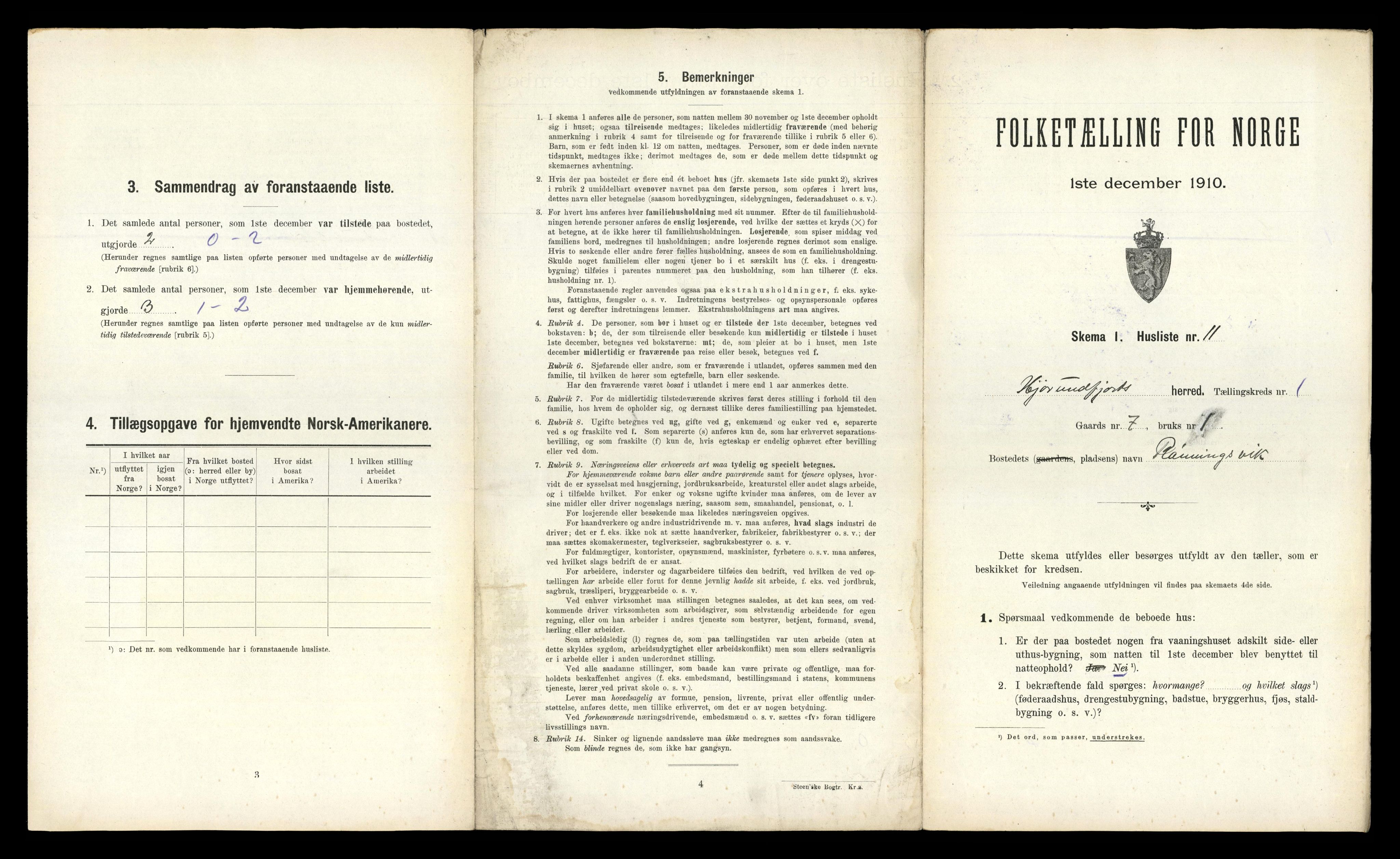 RA, 1910 census for Hjørundfjord, 1910, p. 64