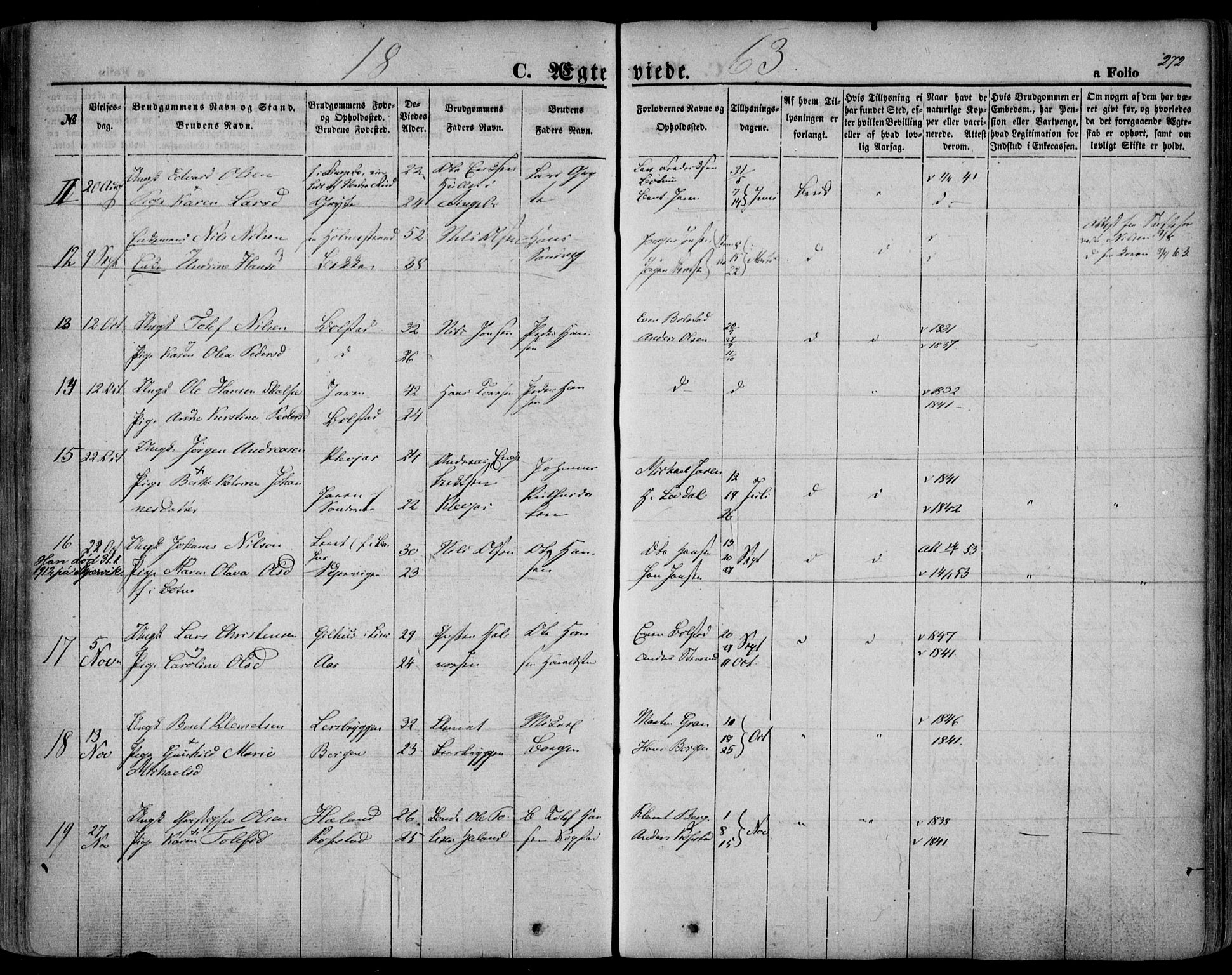 Sande Kirkebøker, AV/SAKO-A-53/F/Fa/L0004: Parish register (official) no. 4, 1847-1864, p. 272