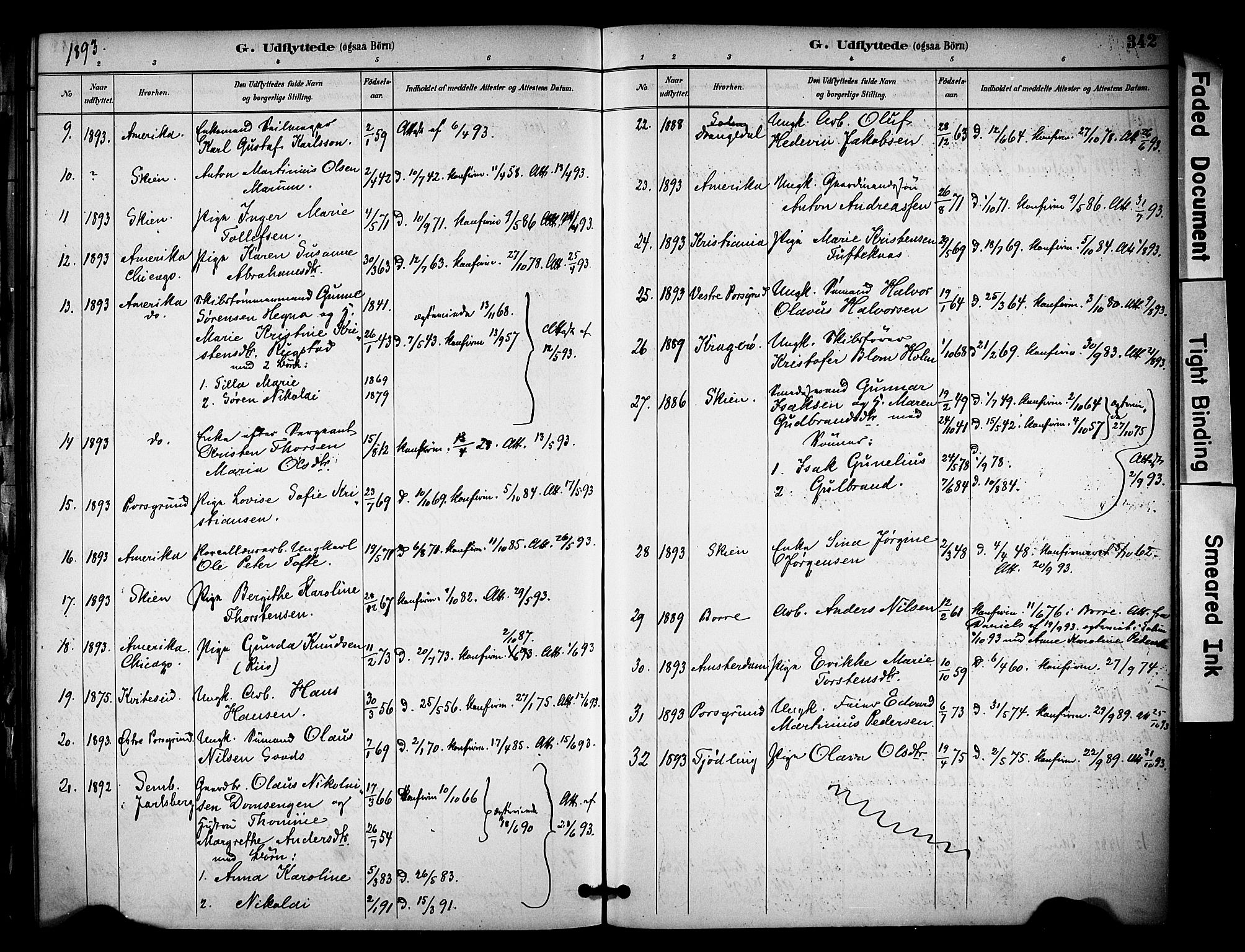 Solum kirkebøker, SAKO/A-306/F/Fa/L0010: Parish register (official) no. I 10, 1888-1898, p. 342