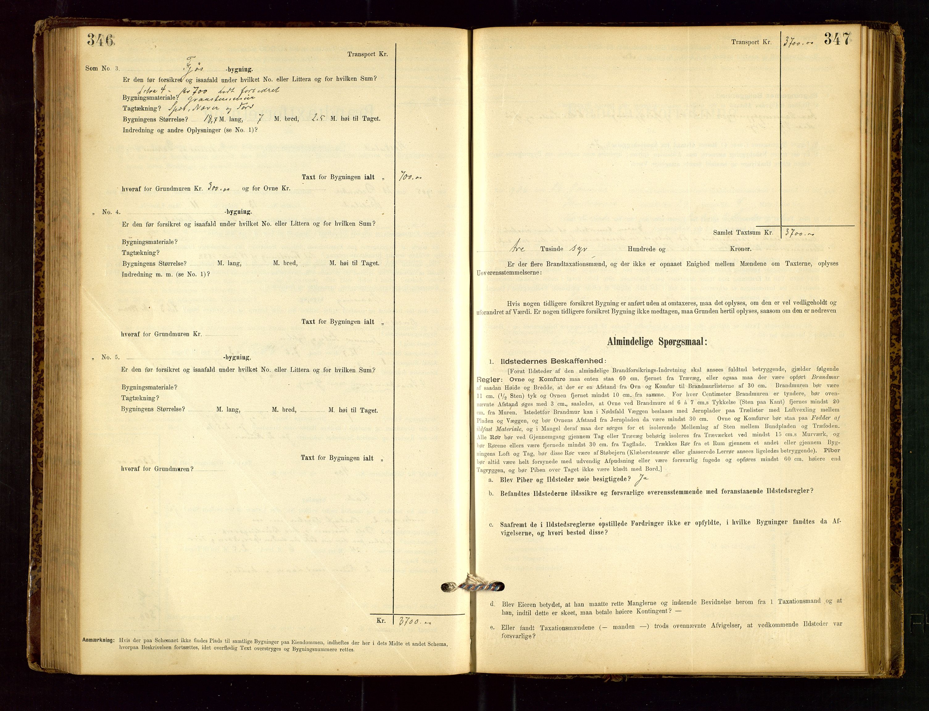 Heskestad lensmannskontor, SAST/A-100304/Gob/L0001: "Brandtaxationsprotokol", 1894-1915, p. 346-347