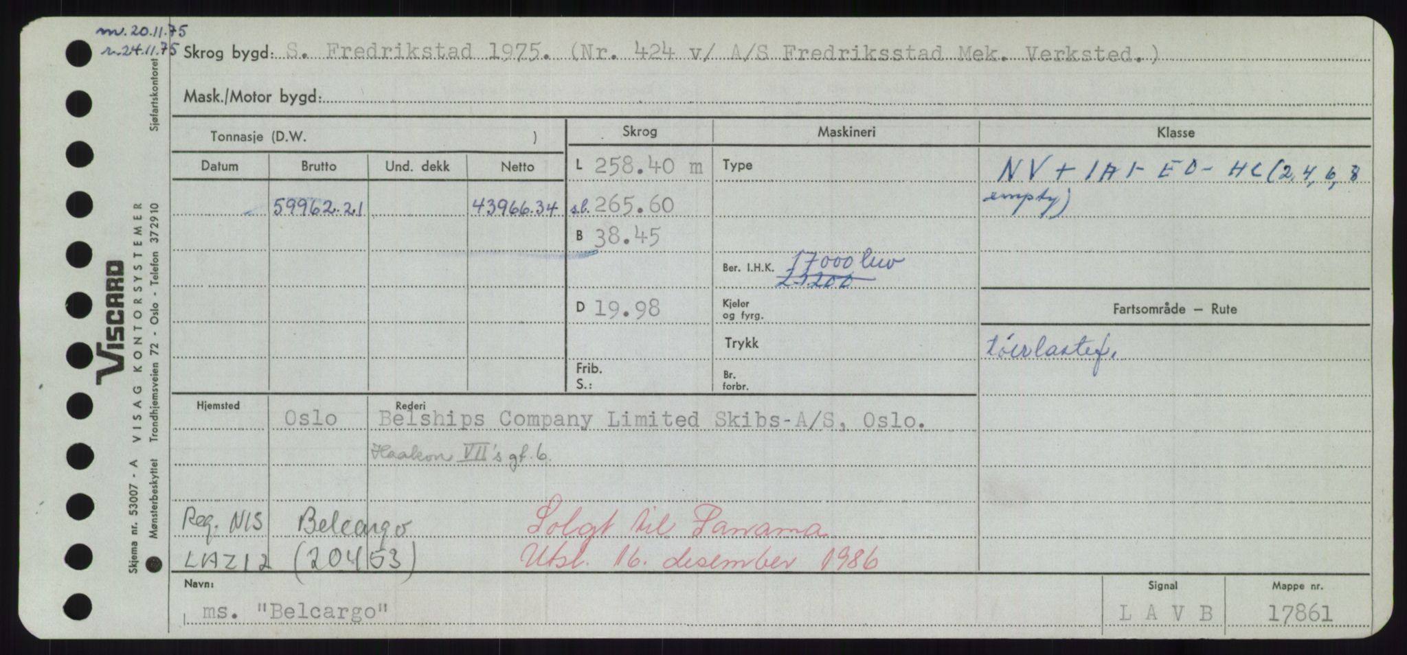 Sjøfartsdirektoratet med forløpere, Skipsmålingen, RA/S-1627/H/Hd/L0003: Fartøy, B-Bev, p. 481