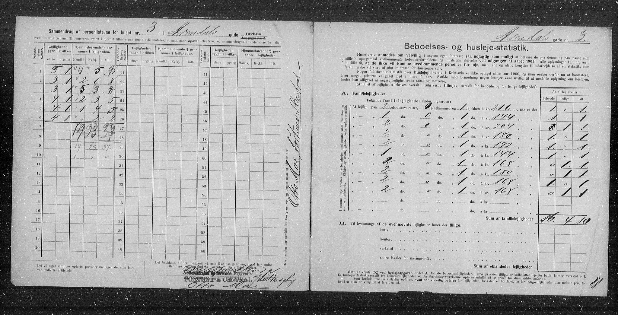 OBA, Municipal Census 1905 for Kristiania, 1905, p. 1026