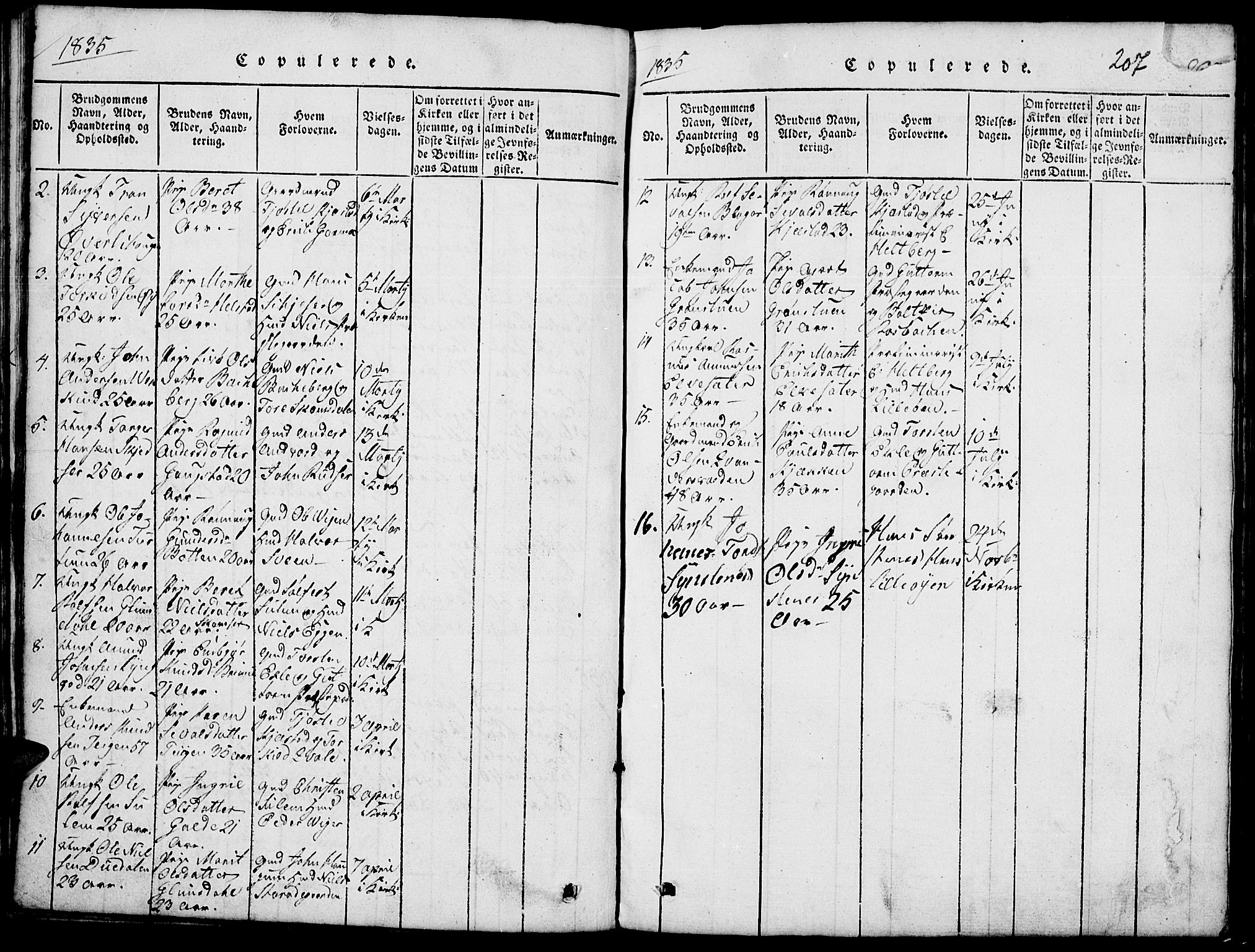 Lom prestekontor, SAH/PREST-070/L/L0001: Parish register (copy) no. 1, 1815-1836, p. 207