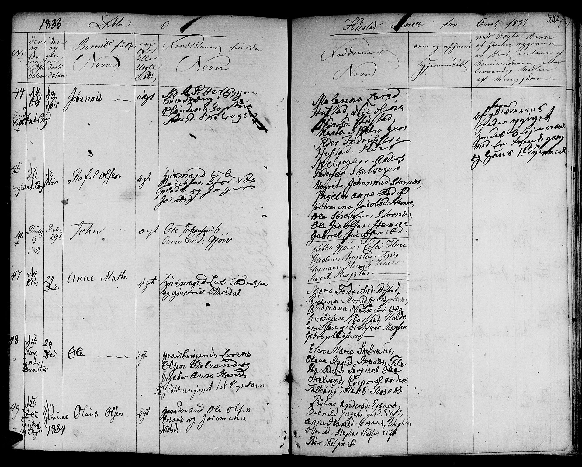 Ministerialprotokoller, klokkerbøker og fødselsregistre - Nord-Trøndelag, SAT/A-1458/730/L0277: Parish register (official) no. 730A06 /3, 1830-1839, p. 382