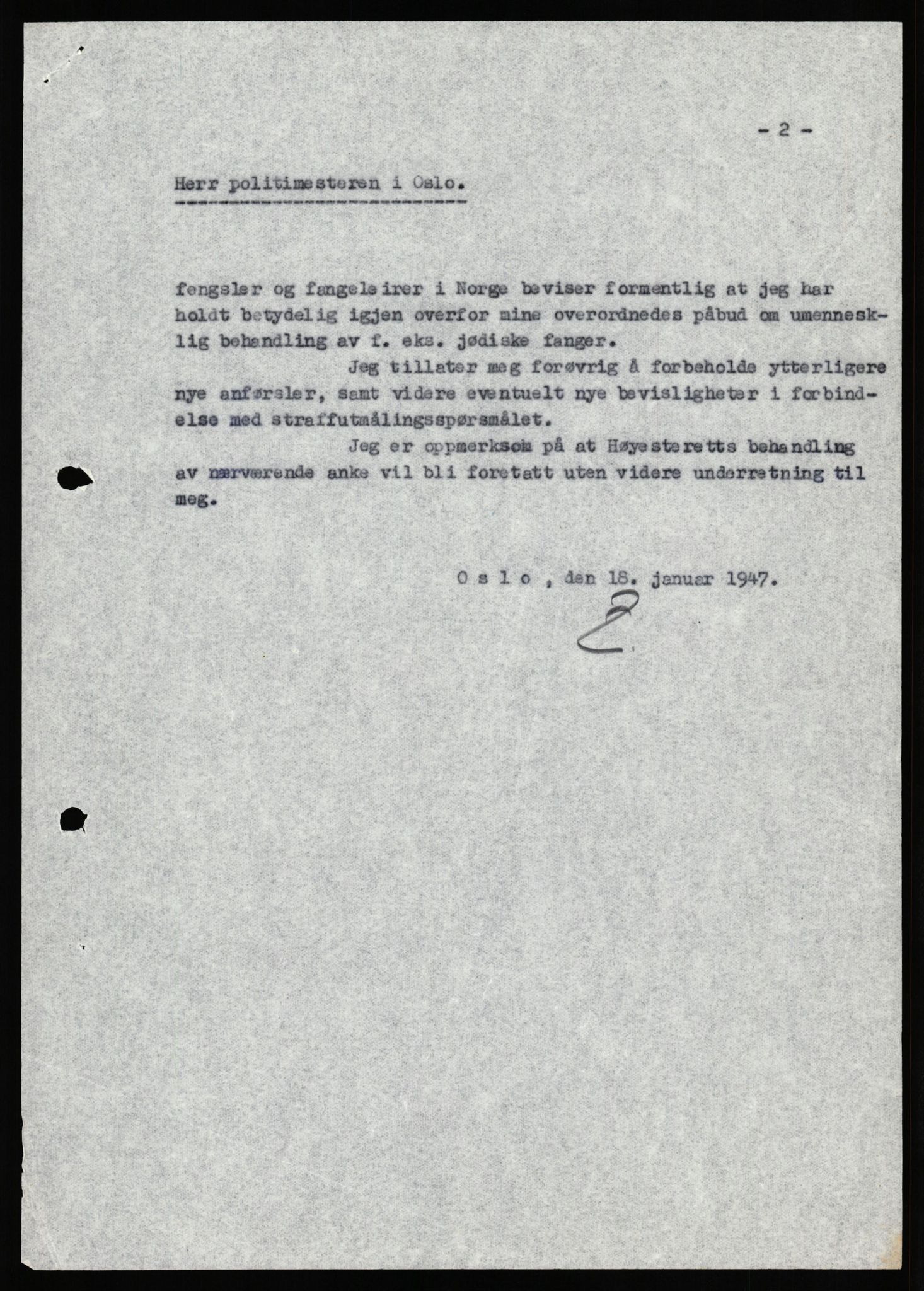 Forsvaret, Forsvarets overkommando II, AV/RA-RAFA-3915/D/Db/L0037: CI Questionaires. Tyske okkupasjonsstyrker i Norge. Tyskere., 1945-1946, p. 119