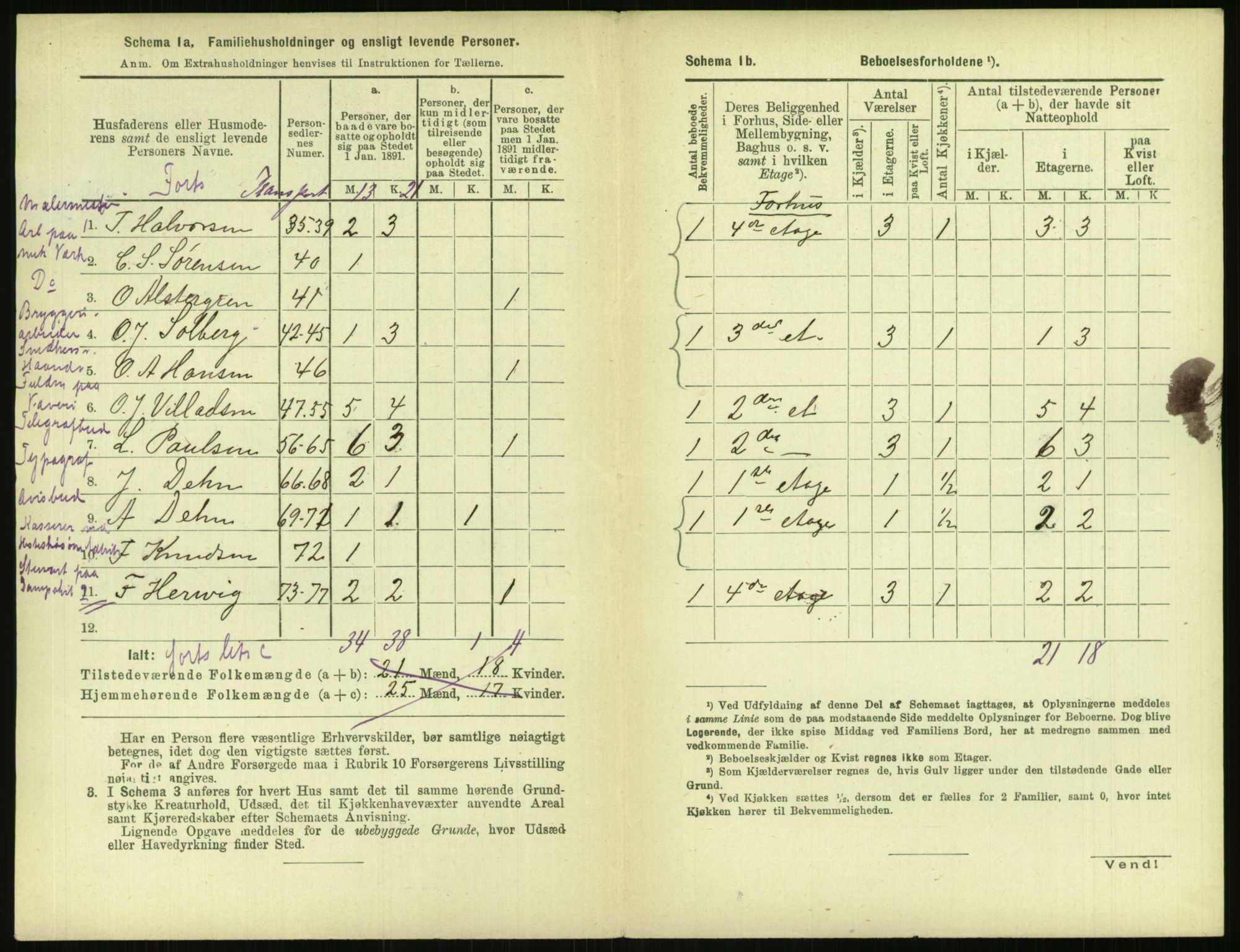 RA, 1891 census for 0301 Kristiania, 1891, p. 133050