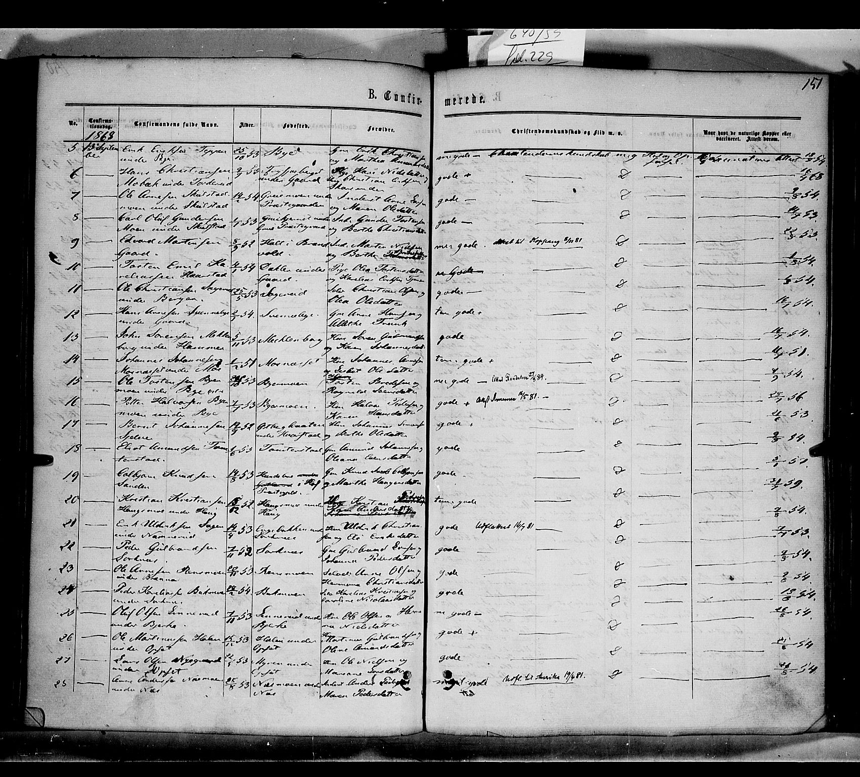 Grue prestekontor, SAH/PREST-036/H/Ha/Haa/L0010: Parish register (official) no. 10, 1864-1873, p. 151